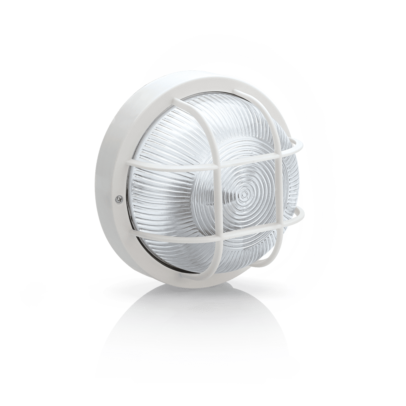 PLAFON REDONDO COM GRELHA 185MM VIDRO