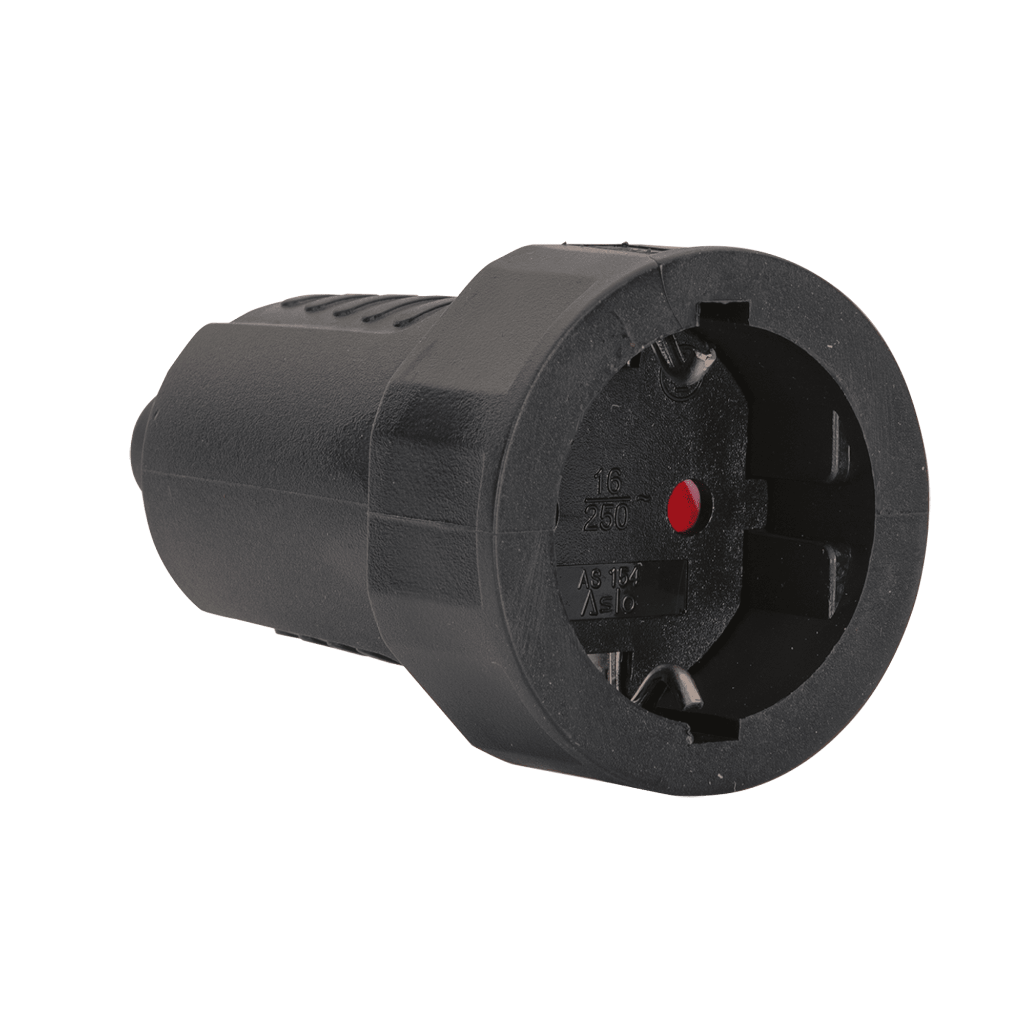 FICHA FÊMEA SCHUKO BORRACHA 2P + T 16A