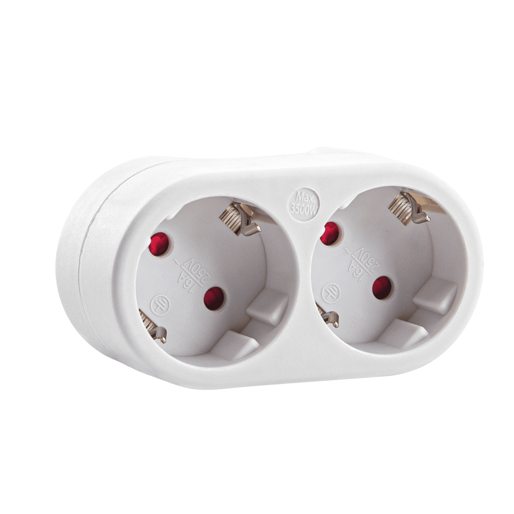 FICHA DUPLA TIPO SCHUKO 2P + T BLISTER