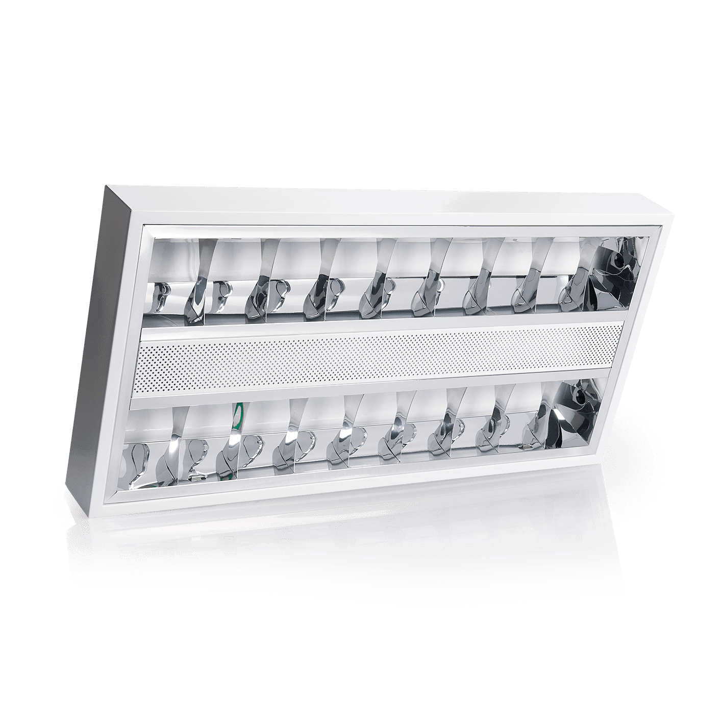 ARMADURA SALIENTE T5 COM GRELHA E REFLETOR PARABÓLICO DUPLO