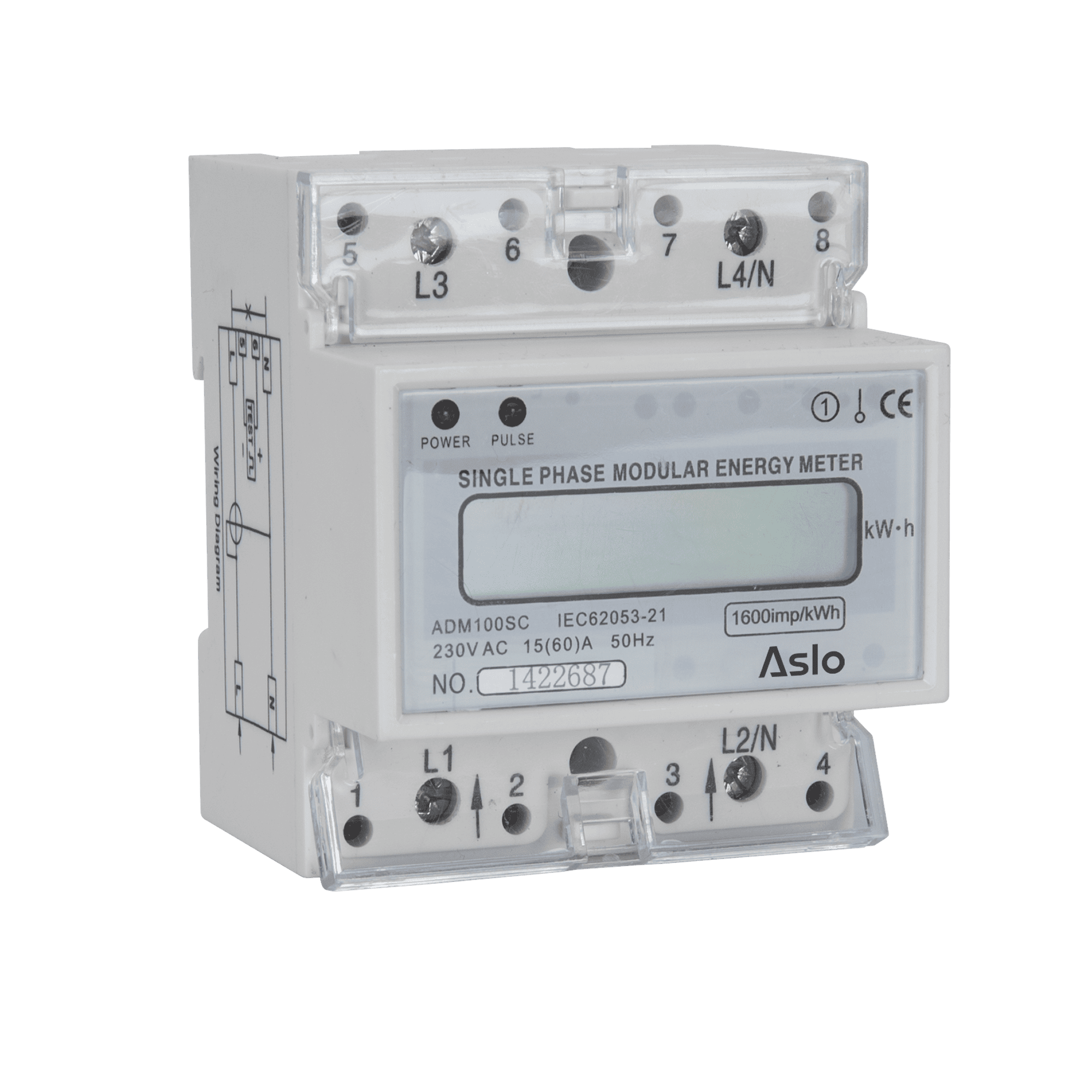 CONTADOR DE ENERGIA MODULAR MONOFÁSICO - 4 MÓDULOS