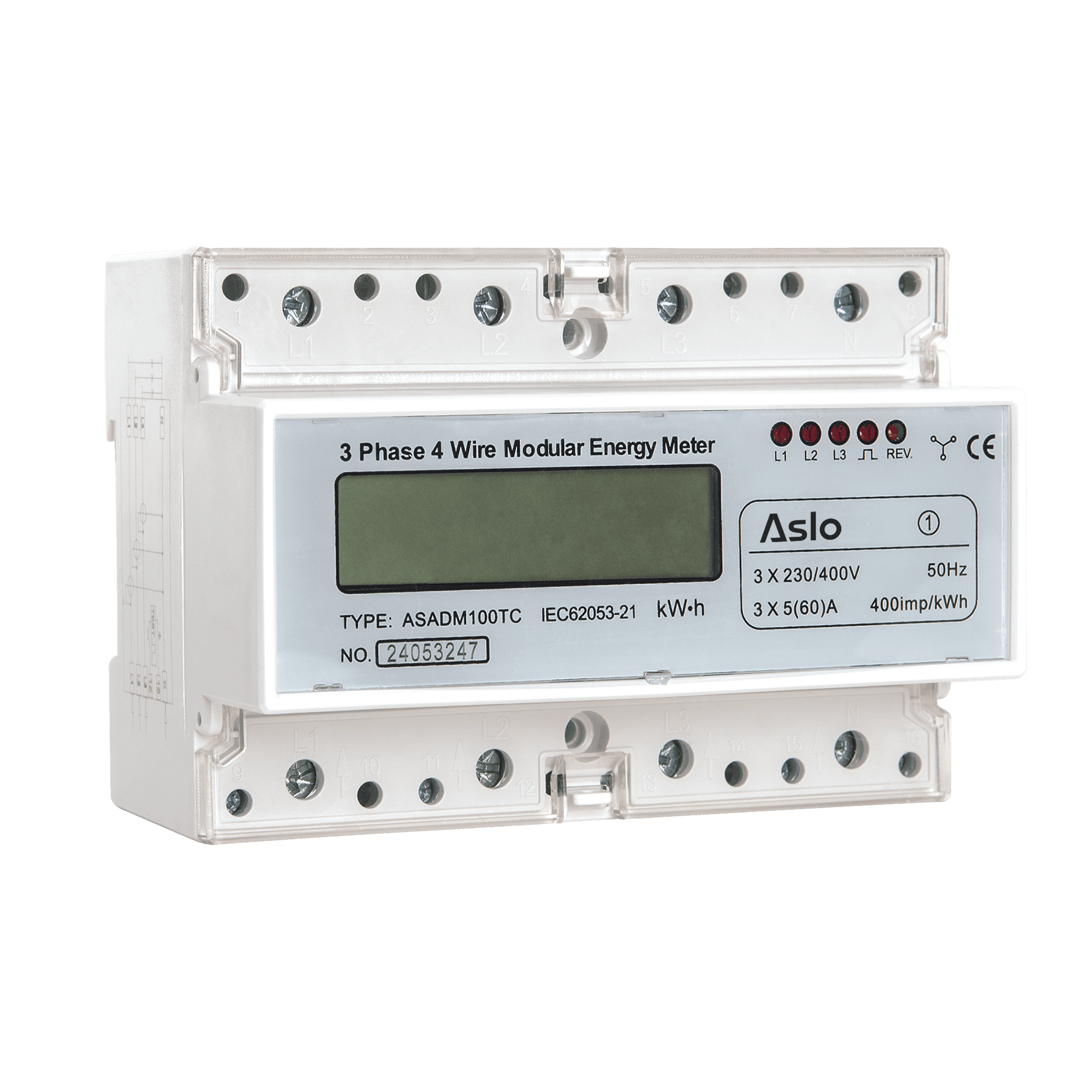 CONTADOR DE ENERGIA MODULAR TRIFÁSICO - 4 FIOS - 7 MÓDULOS