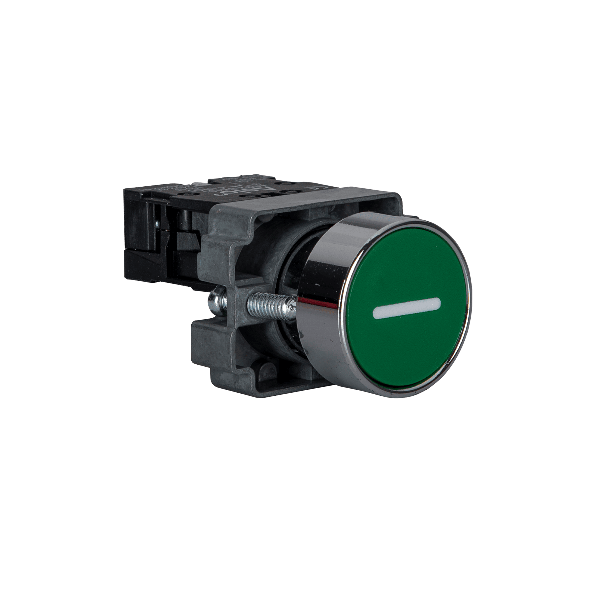 BOTÃO DE PRESSÃO COM SINALIZAÇÃO 29X12MM: RISCO BRANCO