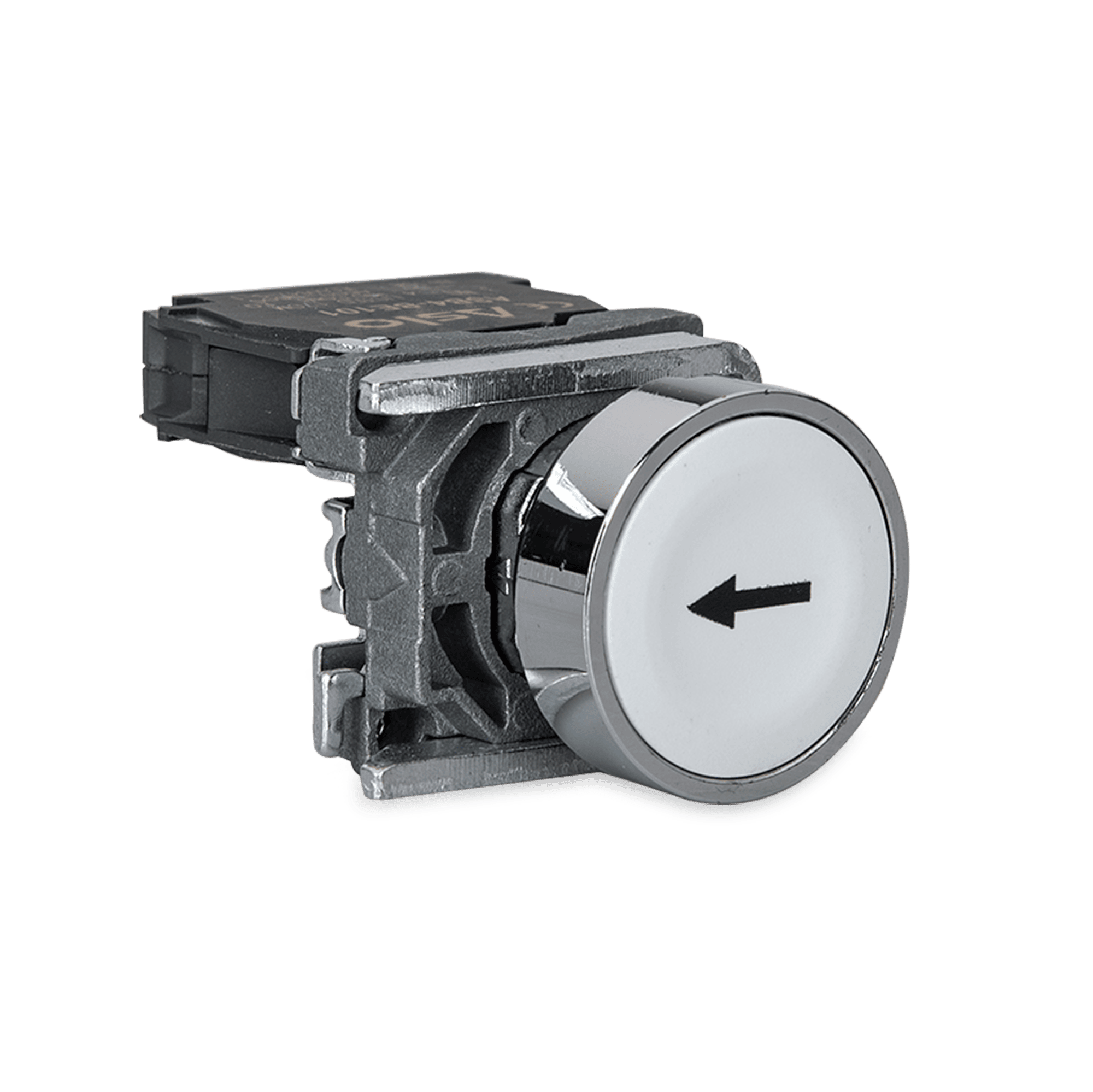 BOTÃO COM SINALIZAÇÃO 28,7X7,5MM - SETA PRETA