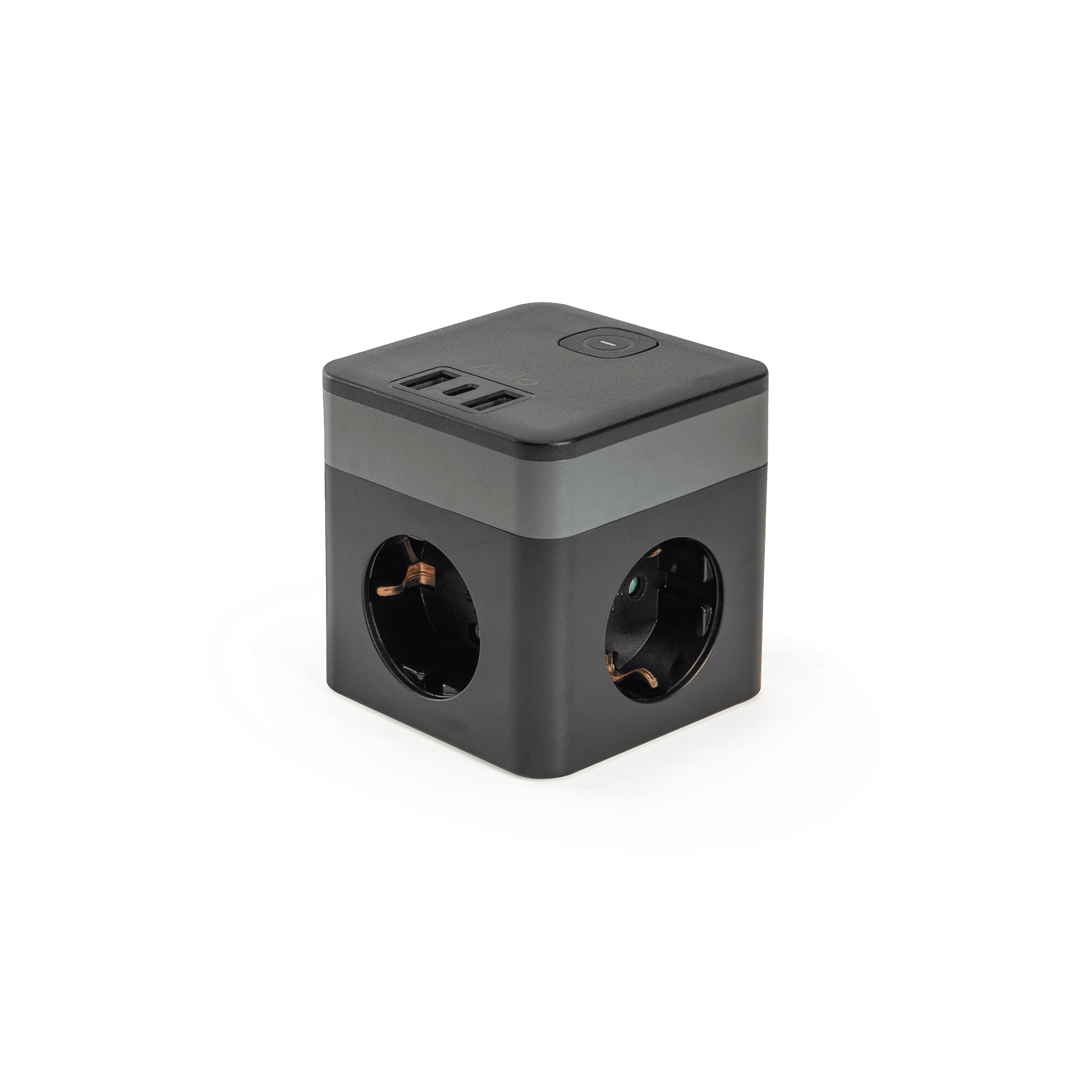 BLOCO DE TOMADAS CUBO 3X16A + 2 USB A+C COM CABO 1,4 M                                                                  