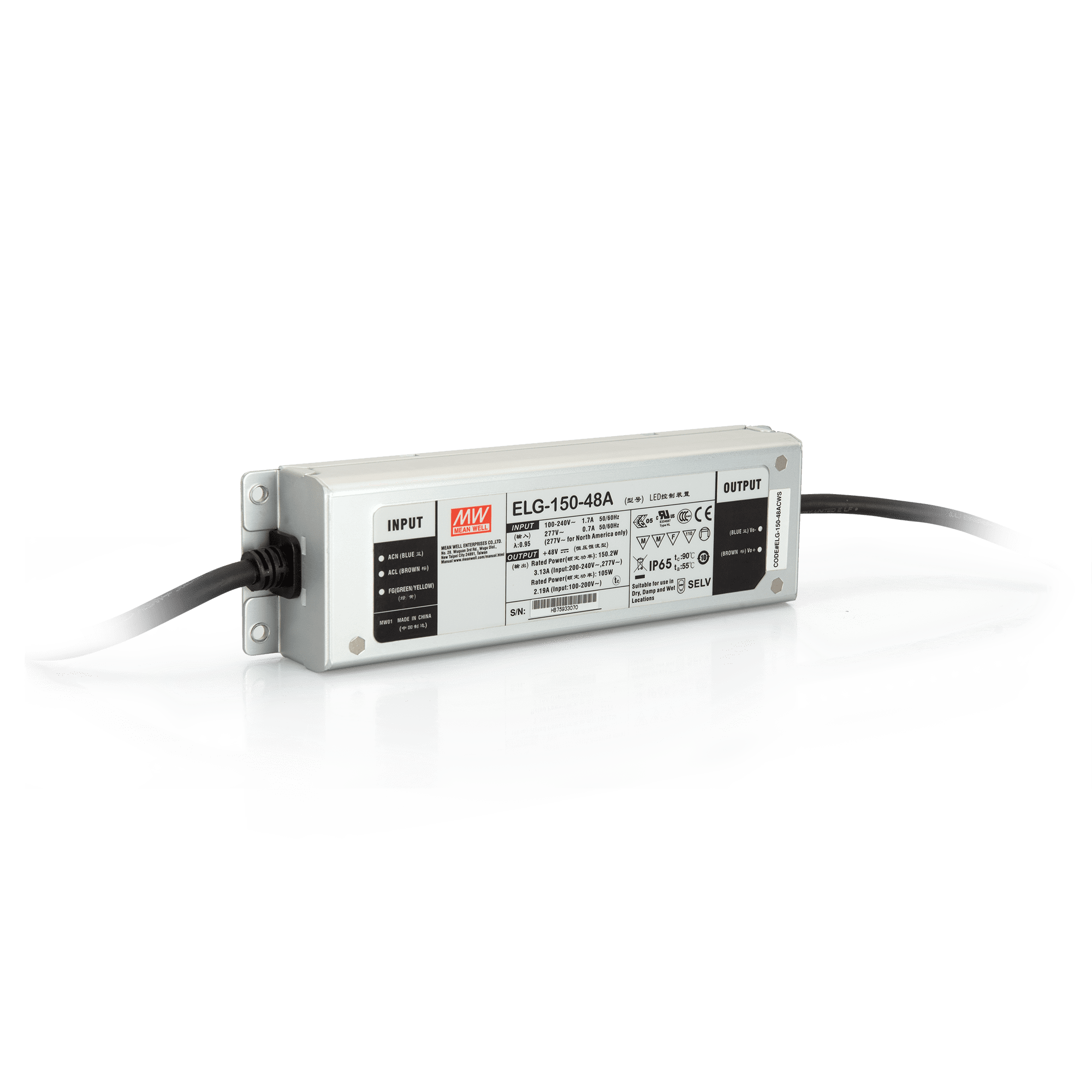 DRIVER LED MW 100-240V AC / 48V DC P.F. 0.95 IP65