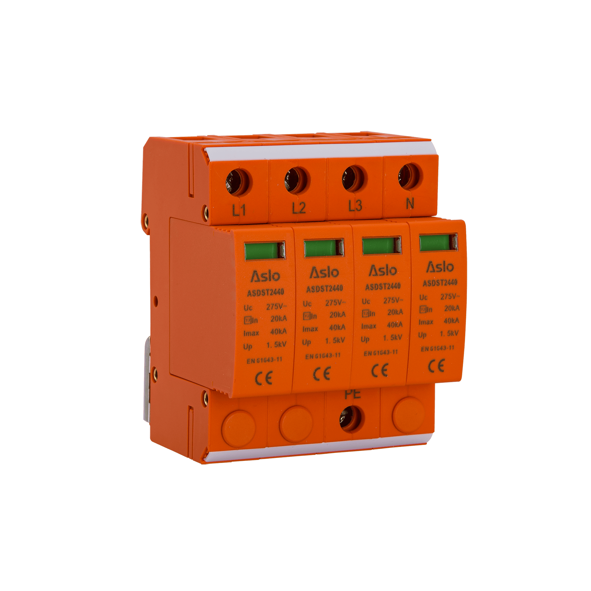 DESCARREGADOR SOBRETENSÃO AC, TIPO 2, IMAX 40KV, 3P+N                                                                   