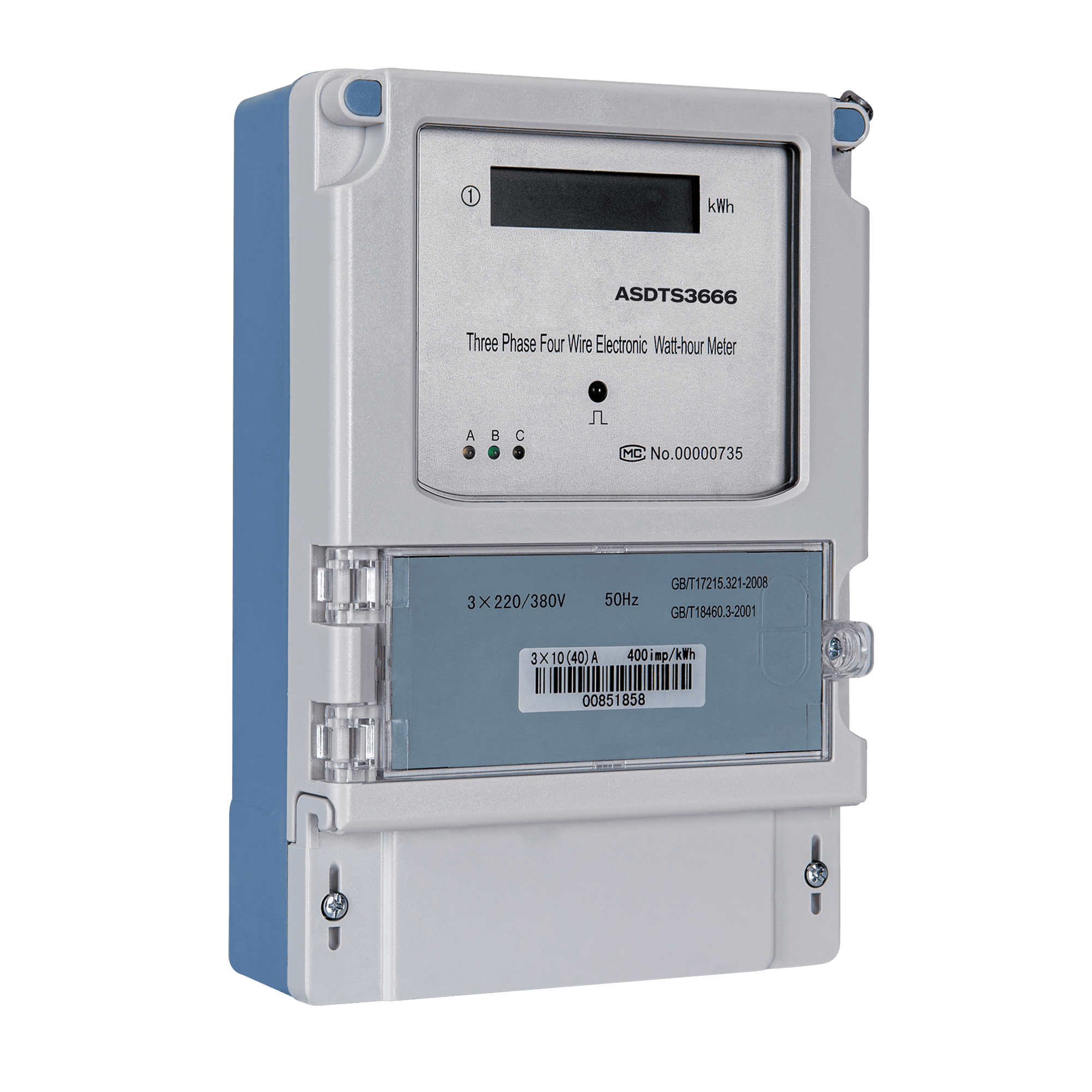 CONTADOR DE ENERGIA DIGITAL TRIFÁSICO COM LCD 240/400V AC