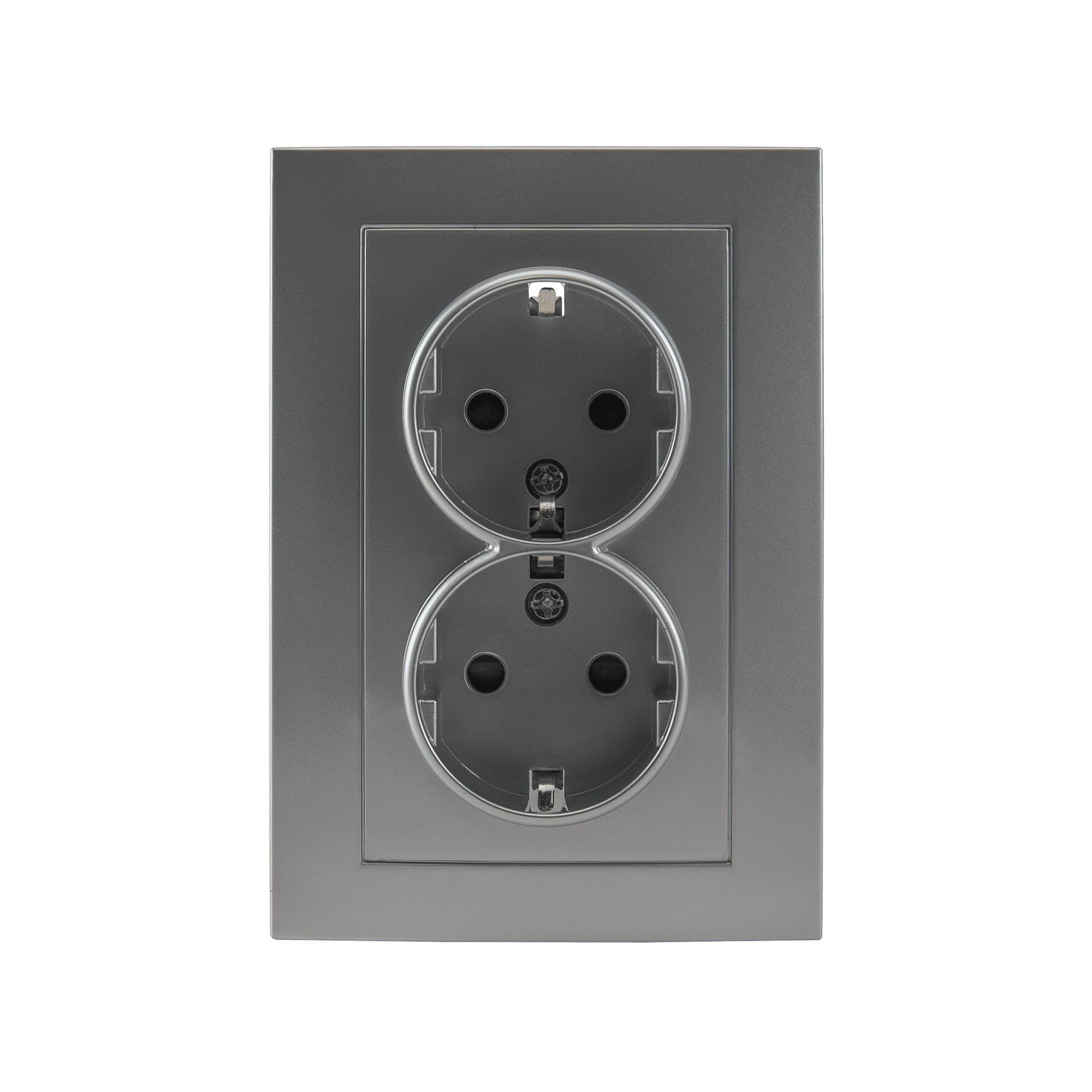 TOMADA DUPLA TIPO SCHUKO 2X2P+T 16A COM OBTURADORES