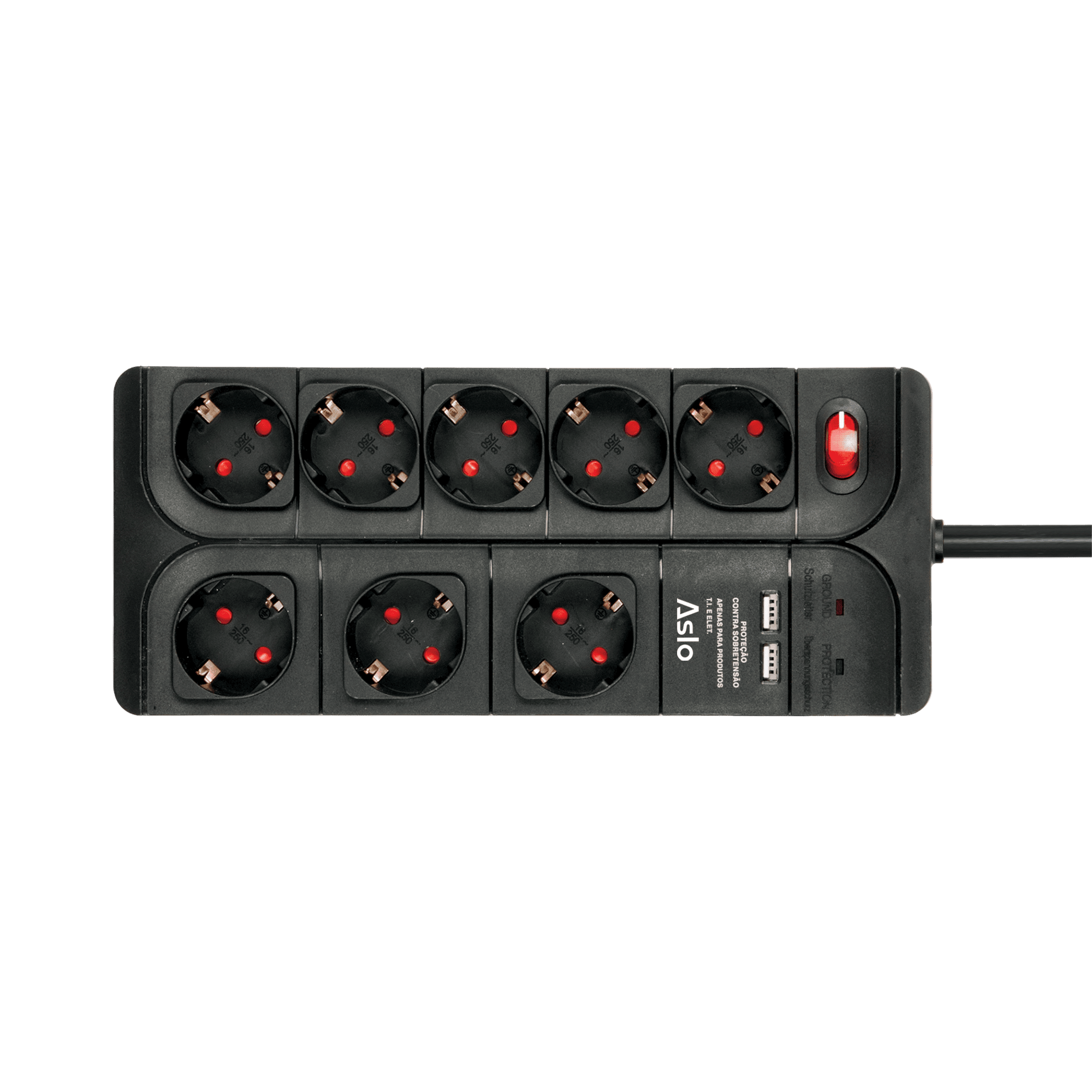 EXTENSÃO COM PROTEÇÃO E INTERRUPTOR + USB OFFICE PRO 3G1,5MM² - 1,5M