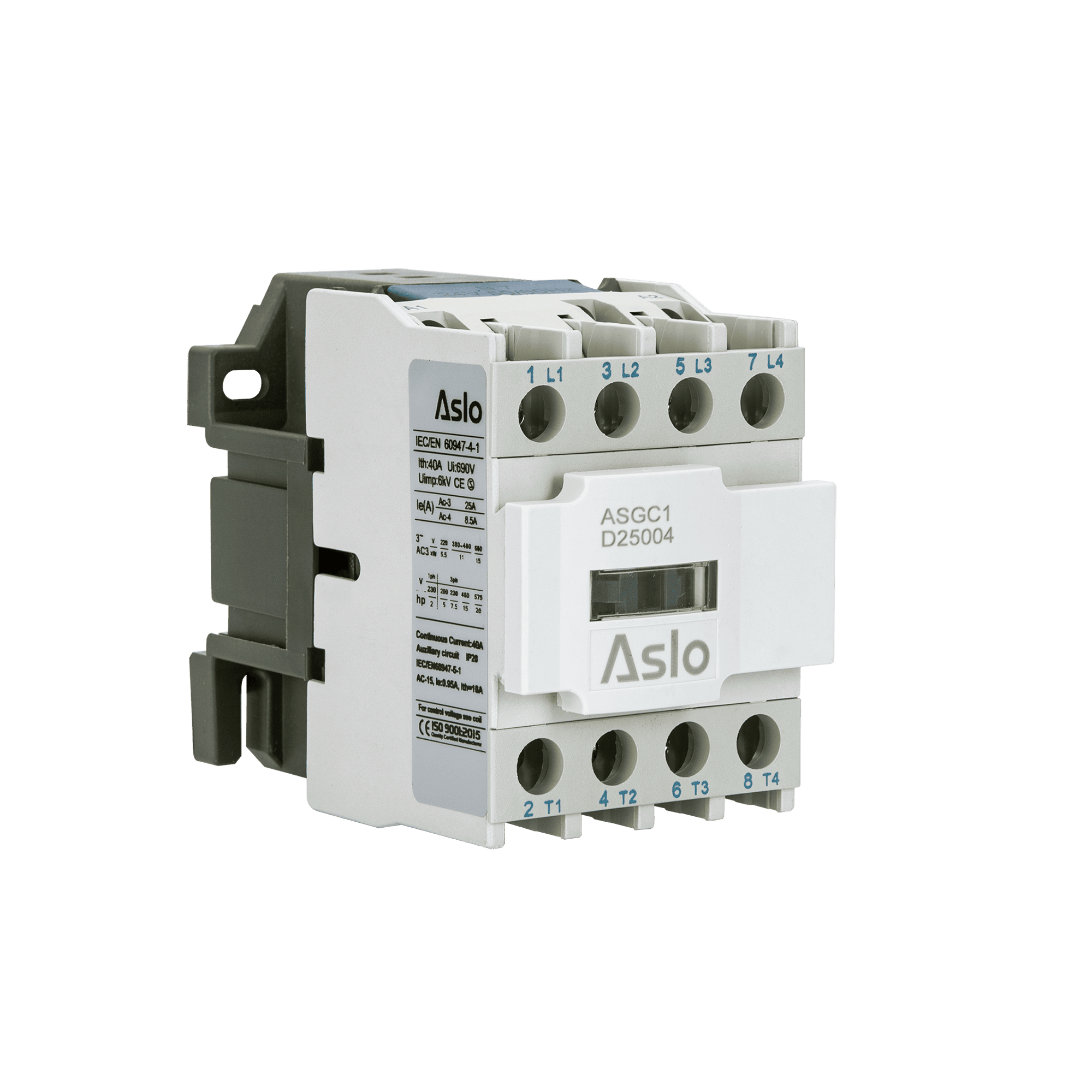 CONTACTOR TETRAPOLAR COM BOBINA AC 25A 4P NO