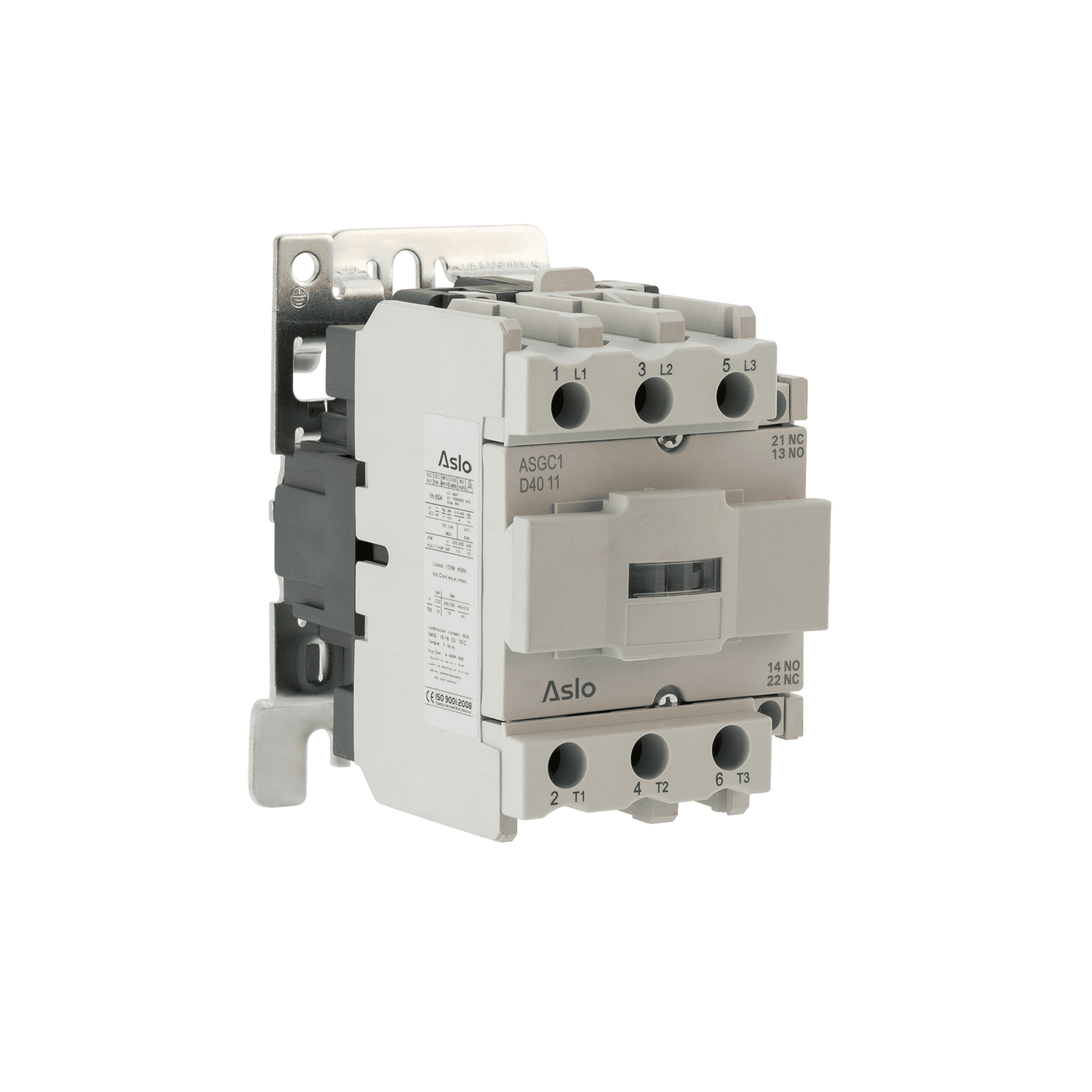 CONTACTOR TRIPOLAR COM BOBINA AC 40A 1NC + 1NO