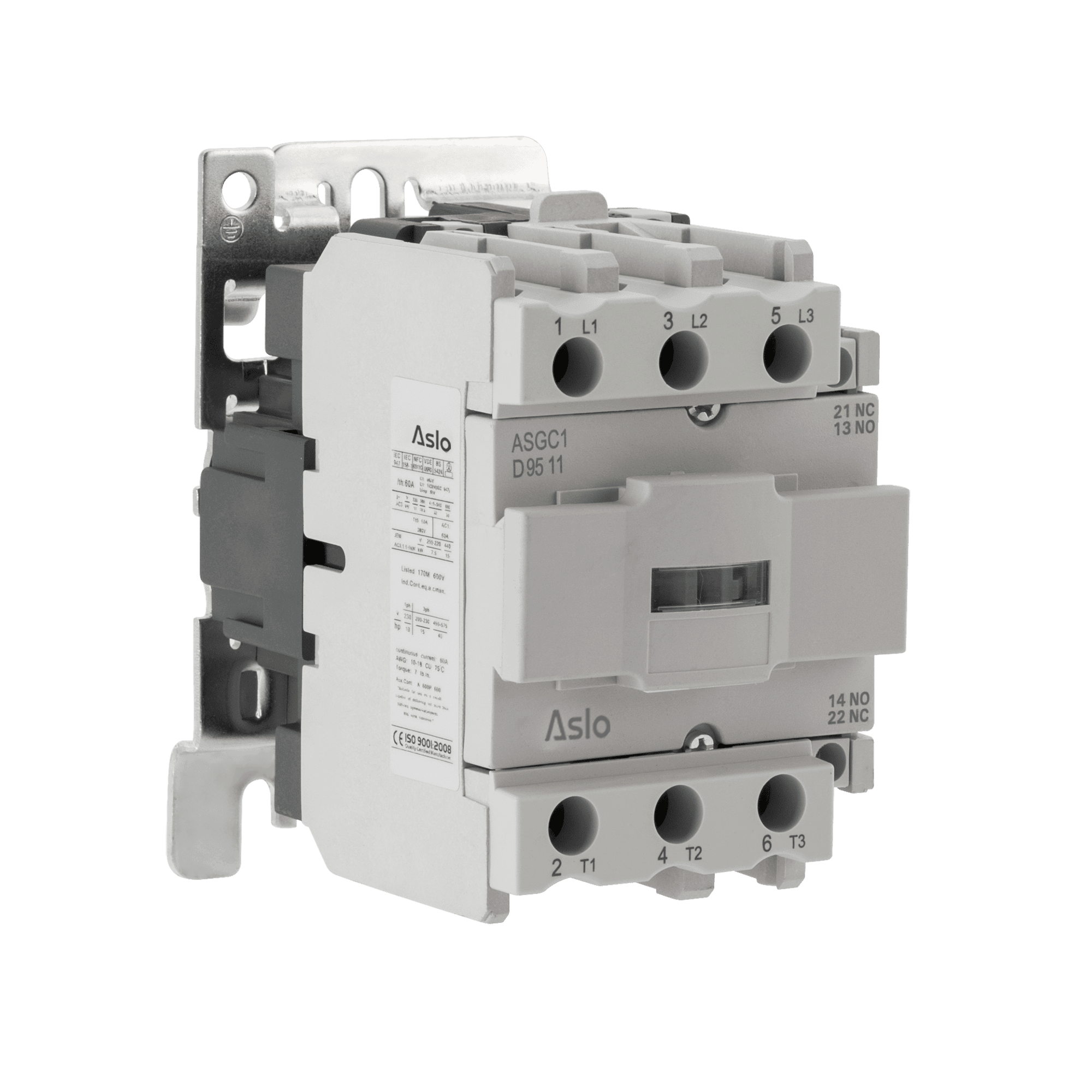 CONTACTOR TRIPOLAR COM BOBINA AC 95A 1NC + 1NO