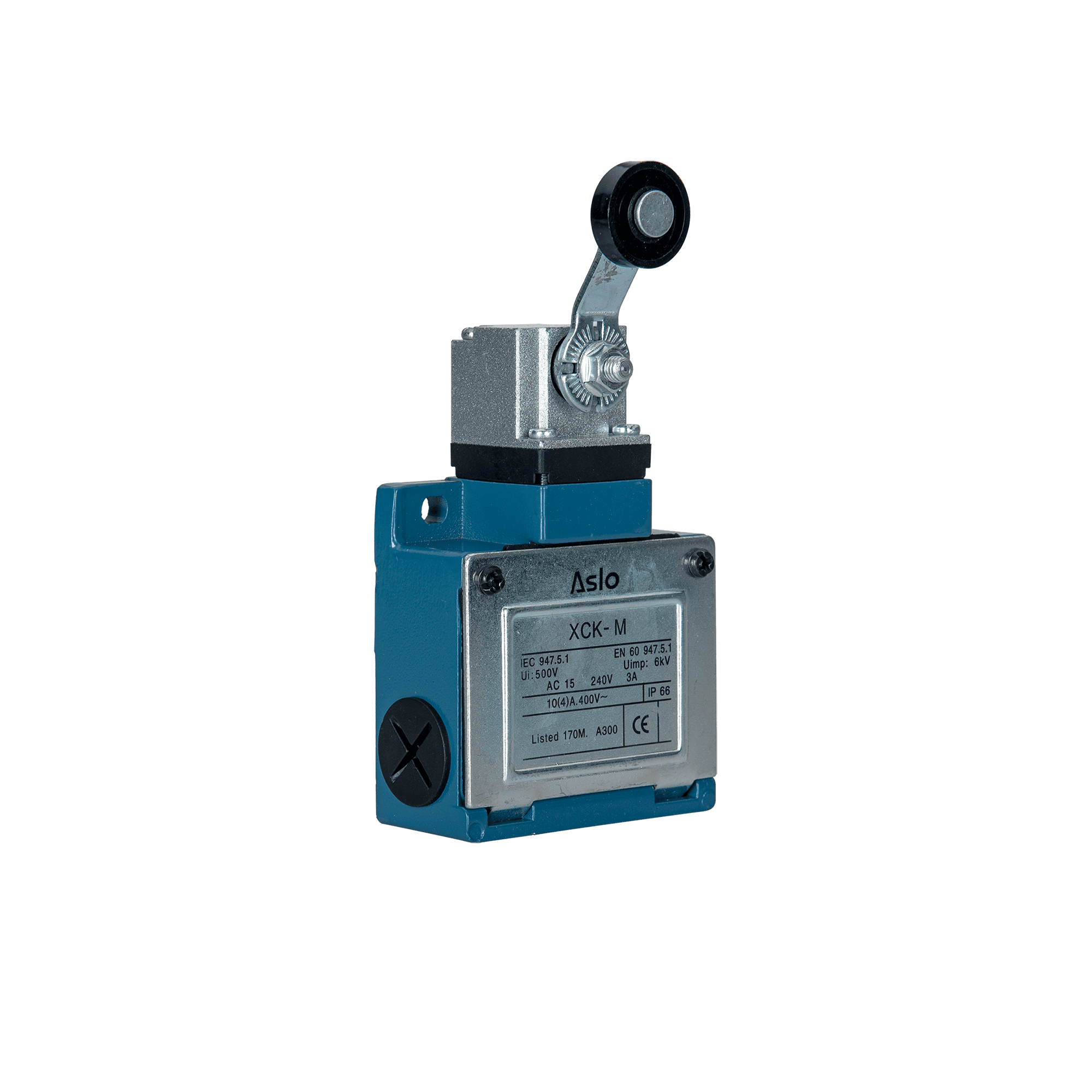 INTERRUPTOR FIM DE CURSO COM ALAVANCA COM RODÍZIO TERMOPLÁSTICO - MODELO SKM