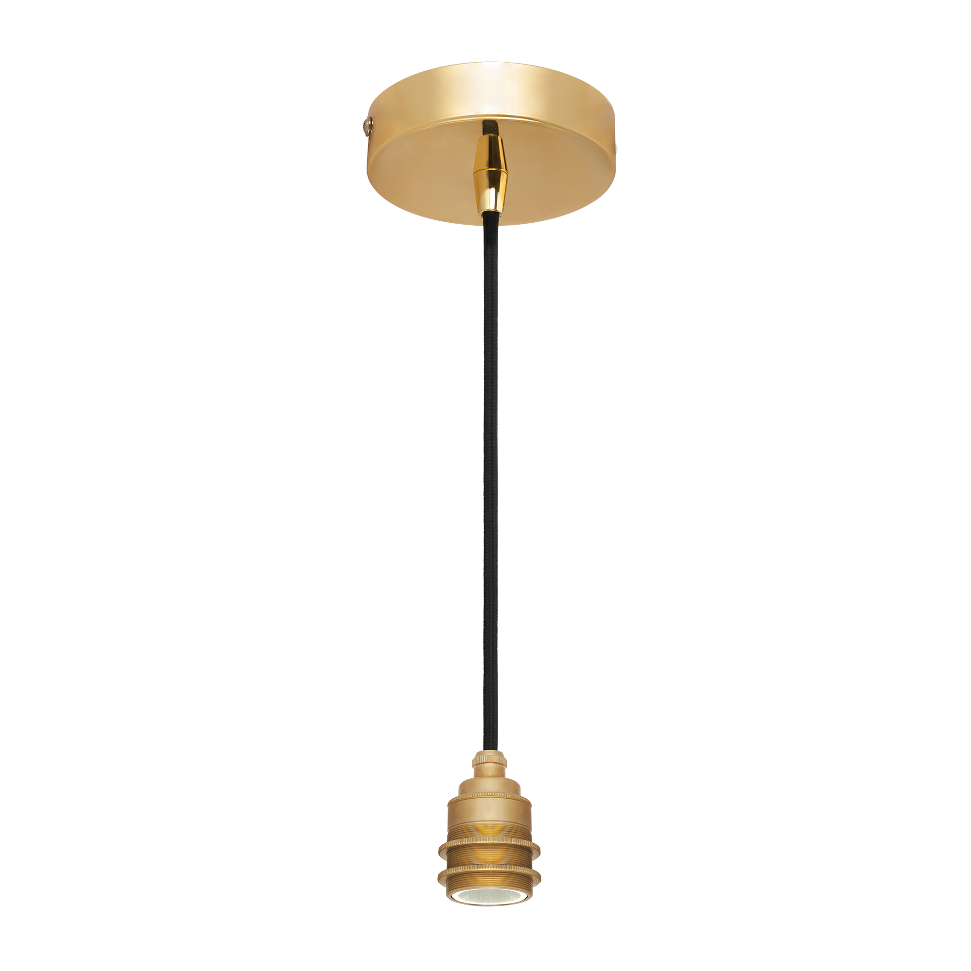 SUSPENSÃO METÁLICA COM SUPORTE E27 DOURADO