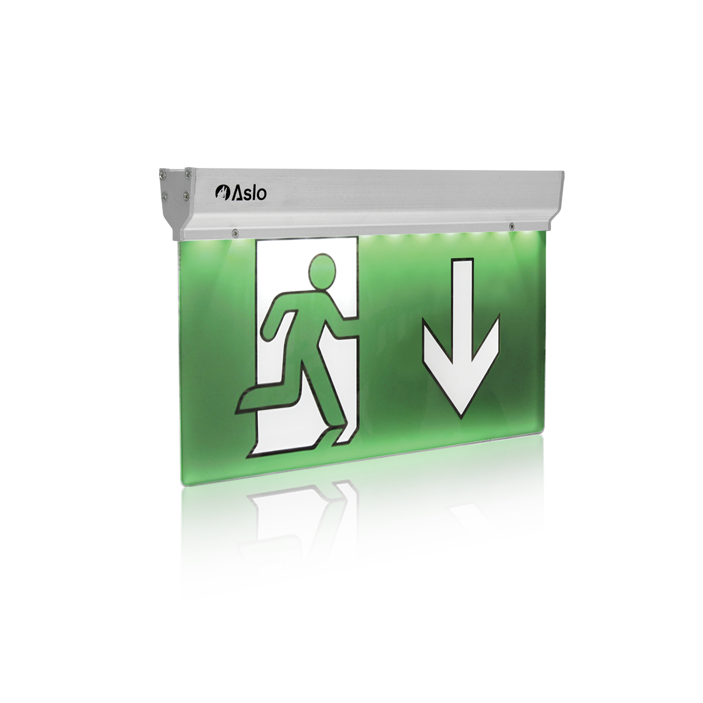 SINALIZAÇÃO EMERGÊNCIA LED - DIREÇÃO A SEGUIR INDICAÇÃO PARA BAIXO