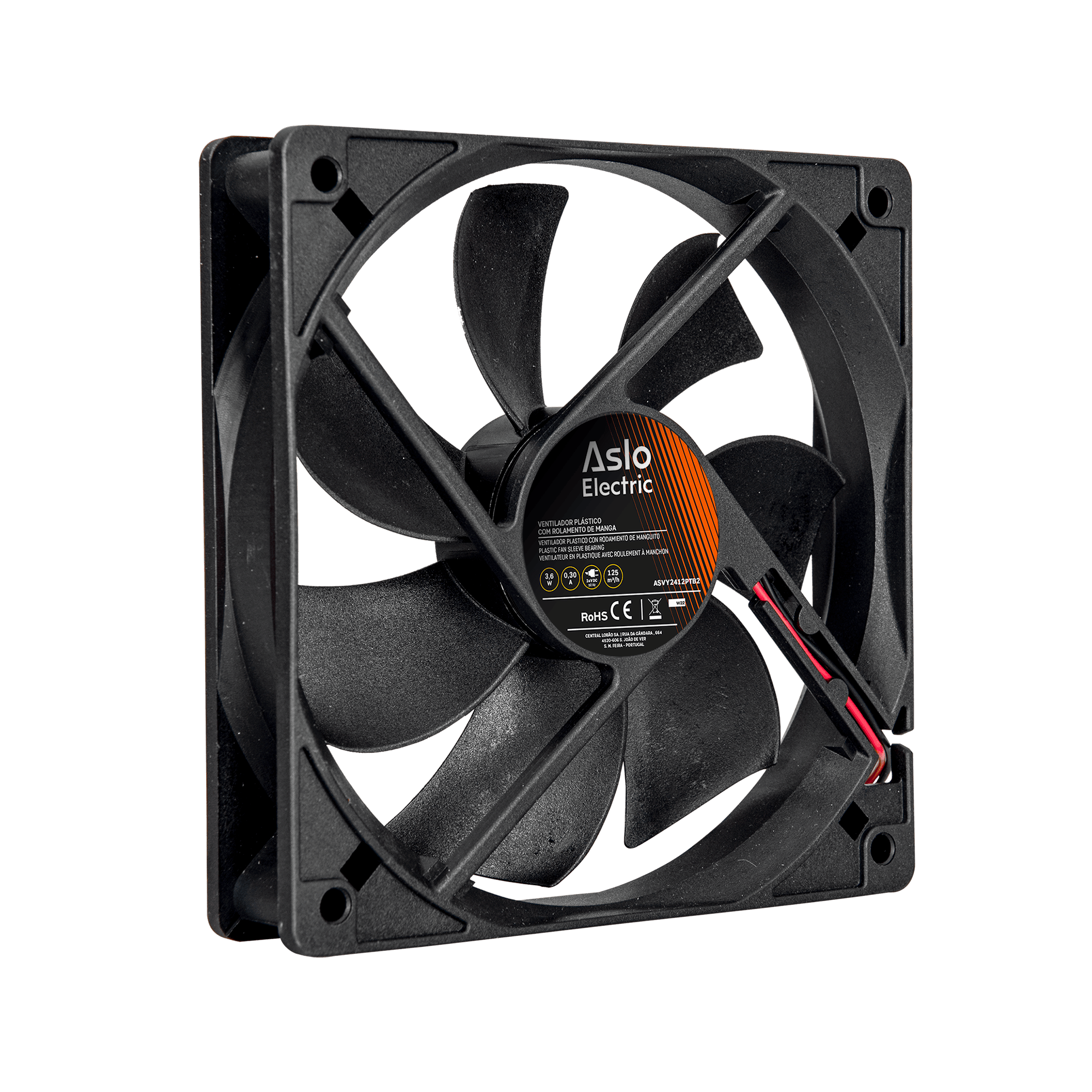 VENTILADOR DC 120X120X25MM 24V COM ROLAMENTO DE ESFERAS