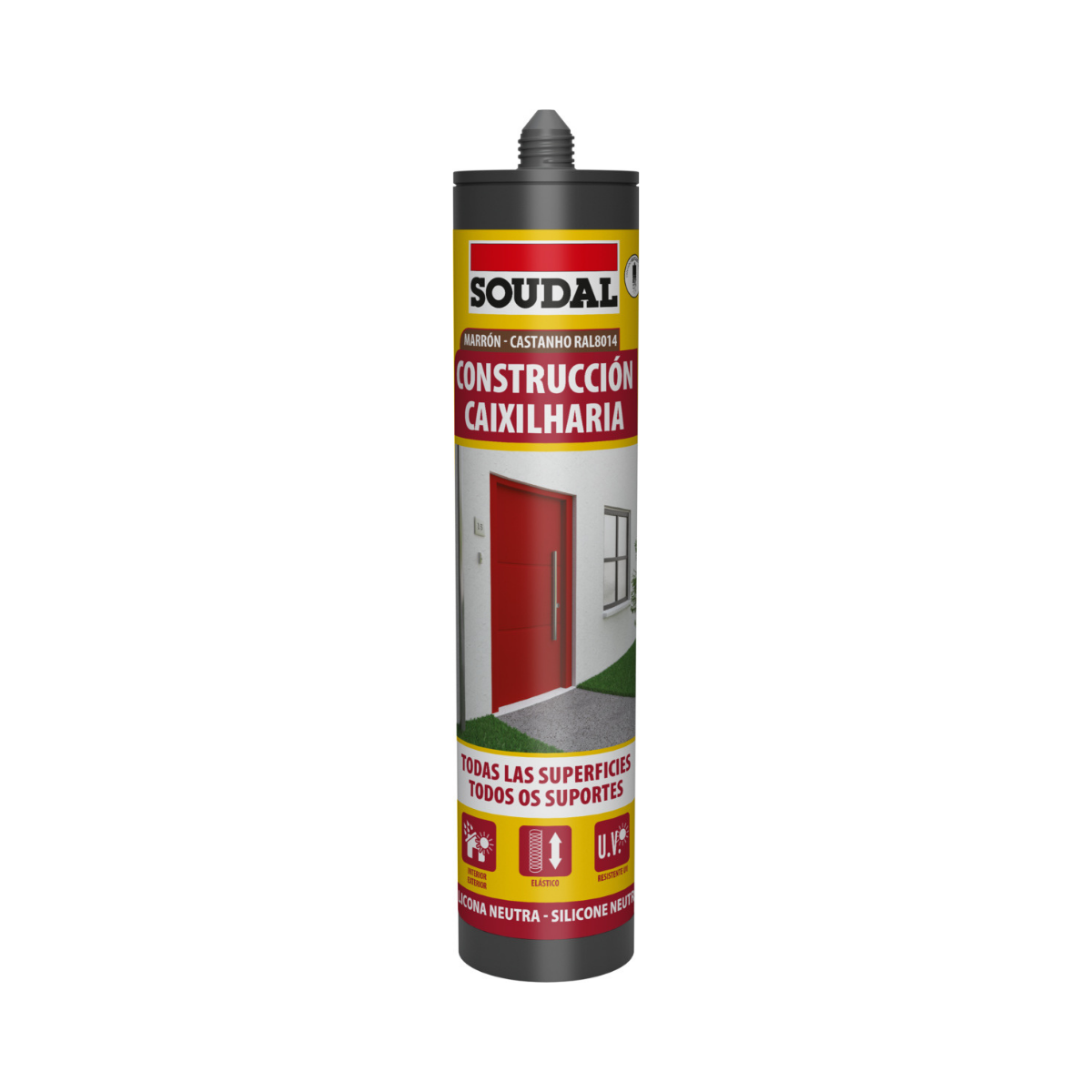 SILICONE CONSTRUÇÃO NEUTRO CASTANHO RAL8014 290ML