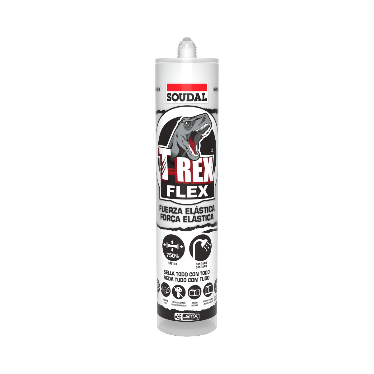 T-REX: COLA E VEDA T-REX FLEX BRANCO 290ML