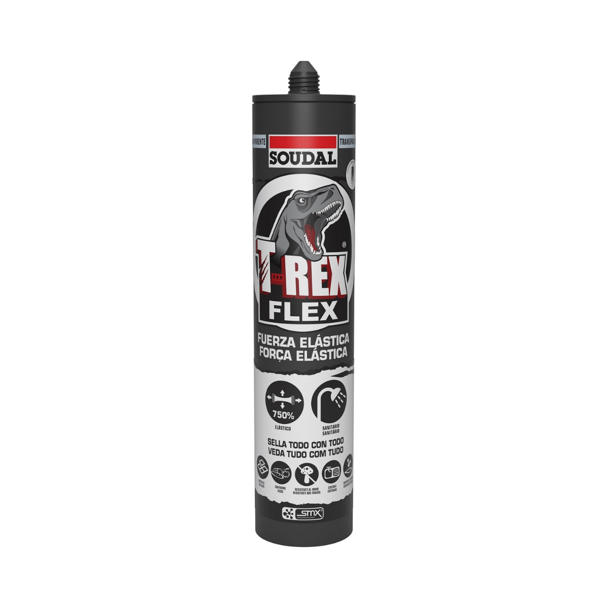 T-REX: COLA E VEDA T-REX FLEX TRANSPARENTE 290ML