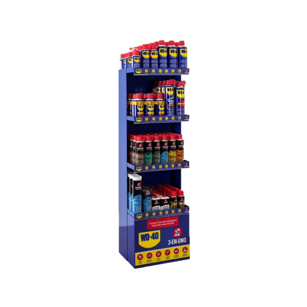 EXPOSITOR WD-40 METÁLICO PEQUENO  118X28,5X37CM