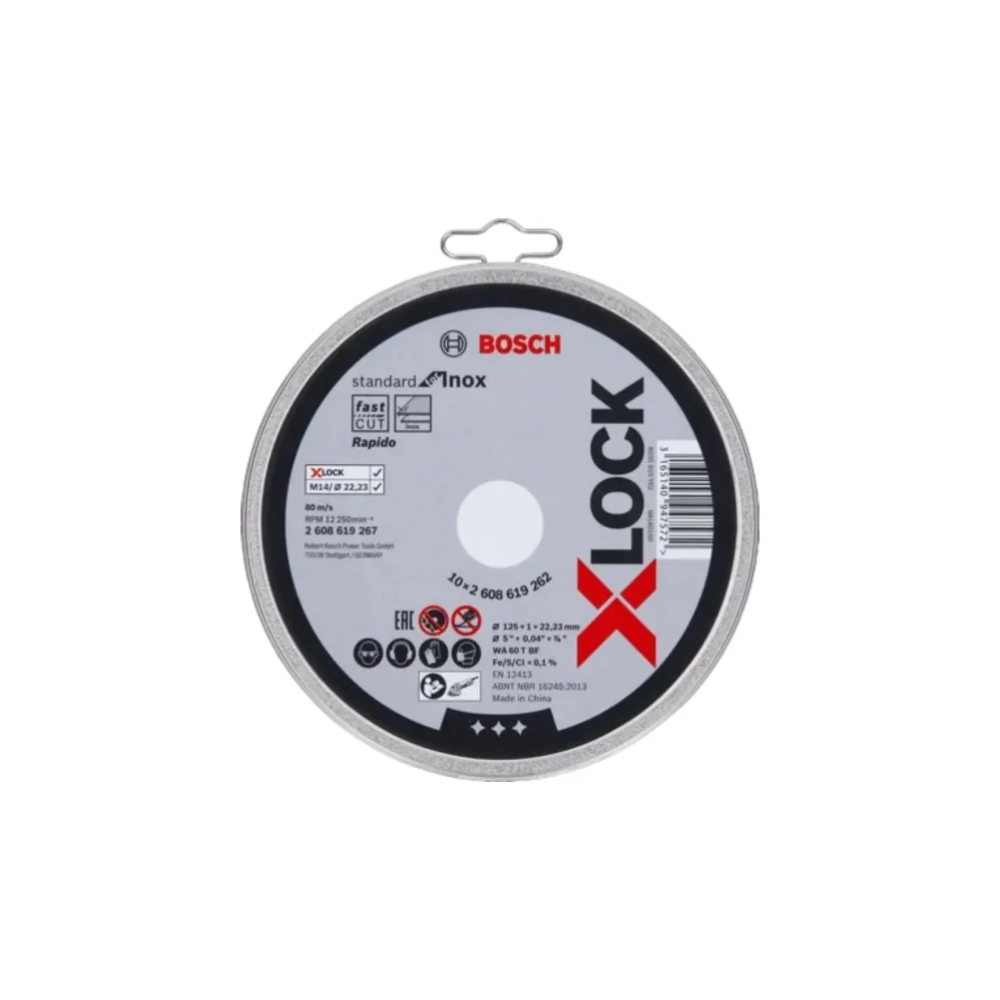 DISCO CORTE INOX X-LOCK 1MM - LATA 10 UN.