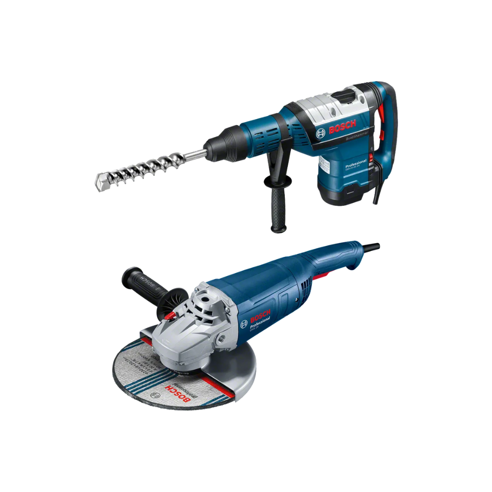 MARTELO PERFURADOR GBH 8-45 DV + REBARBADORA GWS 20-230 JH