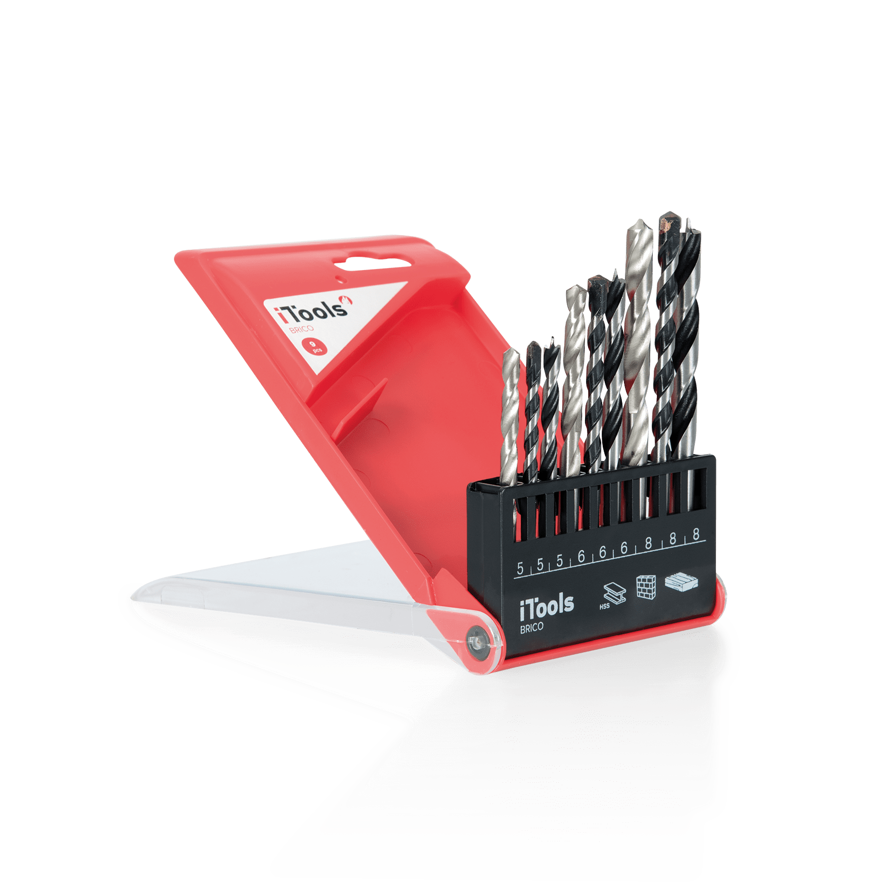 CONJUNTO DE BROCAS 3 HSS + 3 PEDRA + 3 MADEIRA