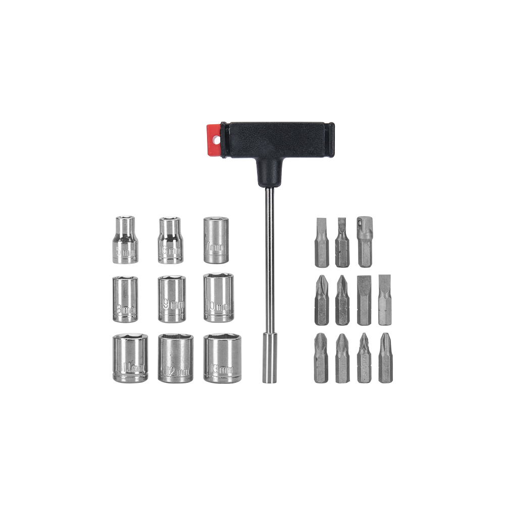 JOGO MULTI BITS 20 PEÇAS + CHAVE PARA BITS