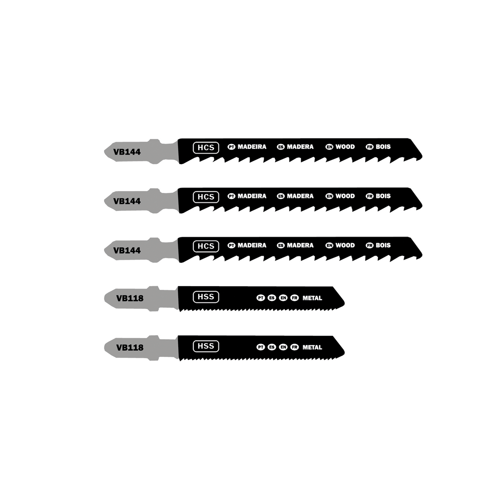 5 FOLHAS SERRA RECORTES MADEIRA/METAL BOSCH