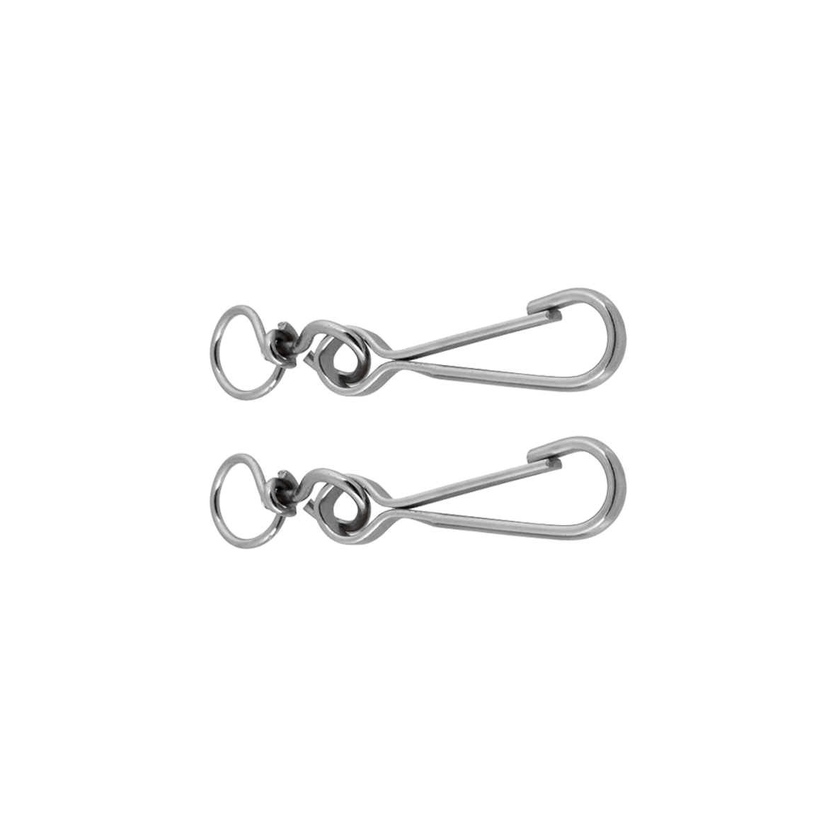 CONJUNTO 2 MOSQUETÕES NIQUELADOS