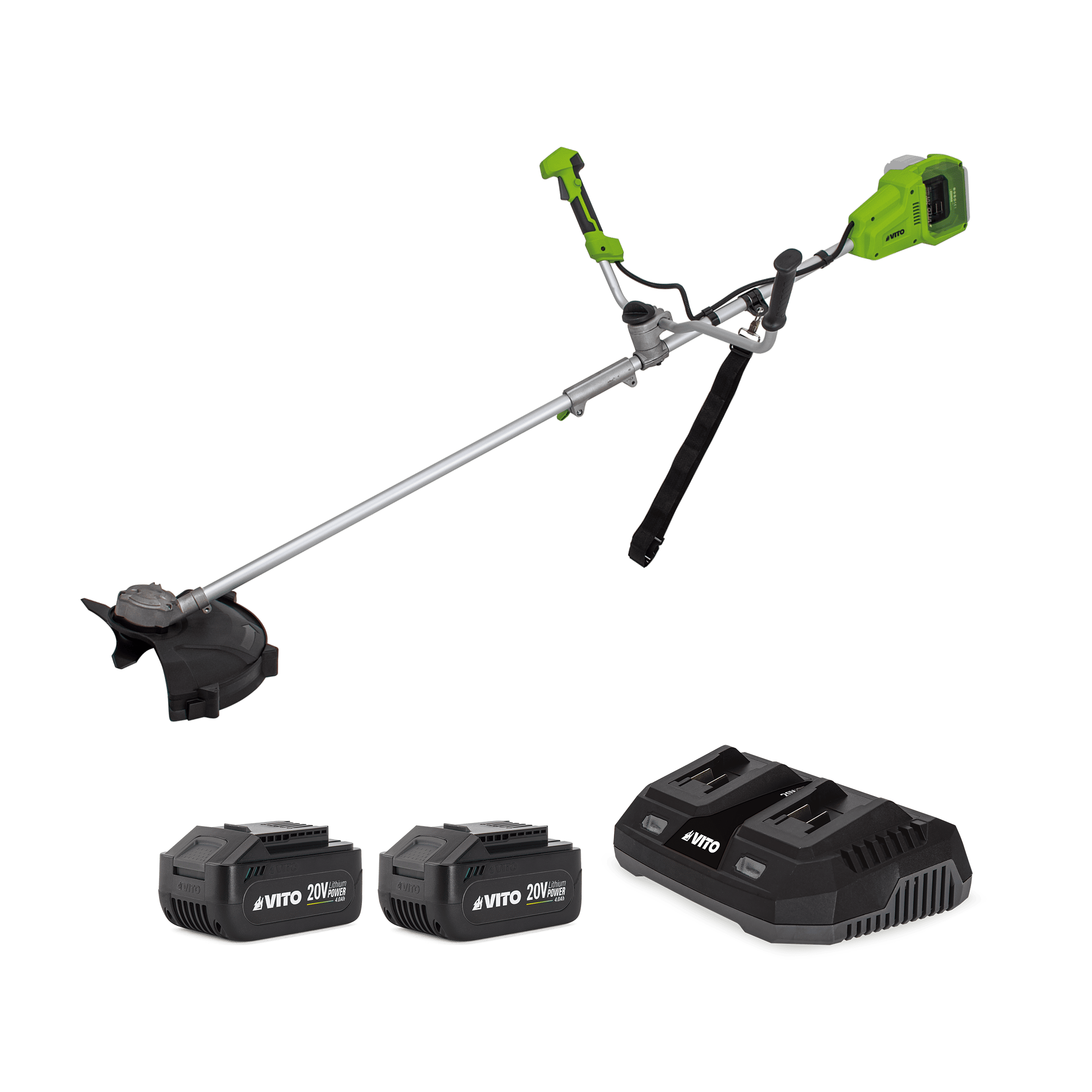 ROÇADORA EGO 40V COM 2 BATERIAS E CARREGADOR DUPLO