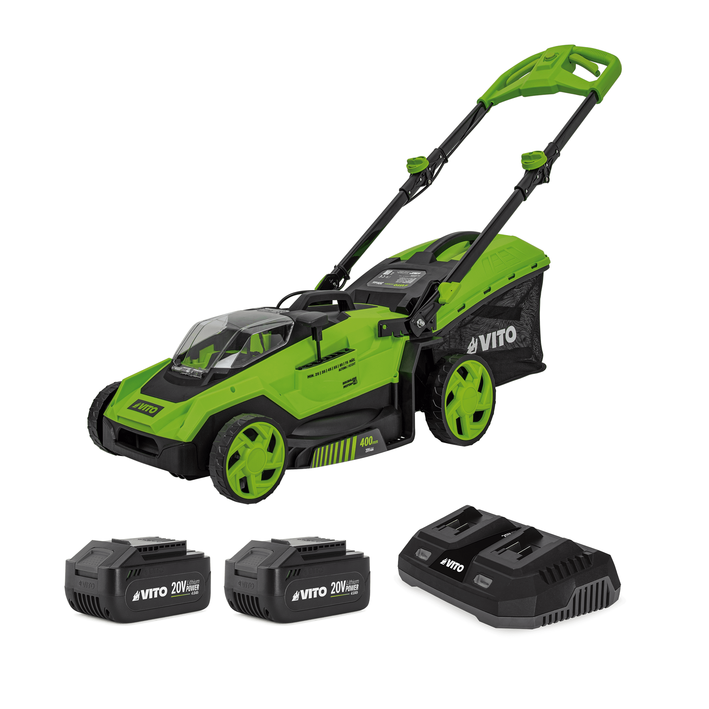 CORTA-RELVAS BRUSHLESS 400MM EGO 40V, COM 2 BATERIAS E CARREGADOR