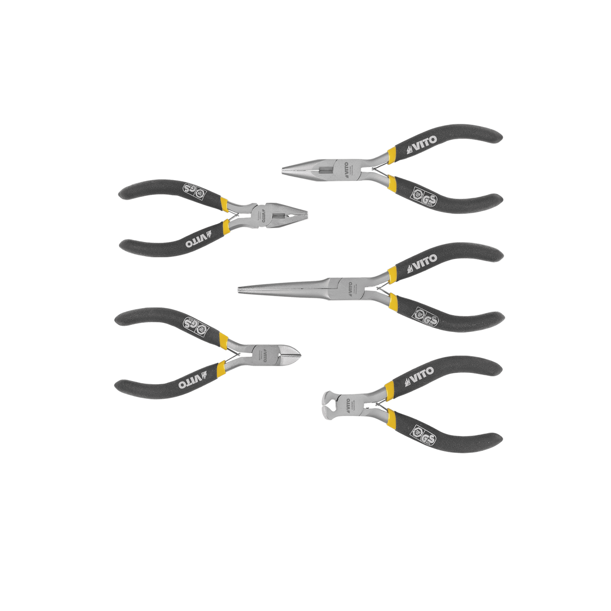 CONJUNTO DE 5 ALICATES ELETRÓNICA