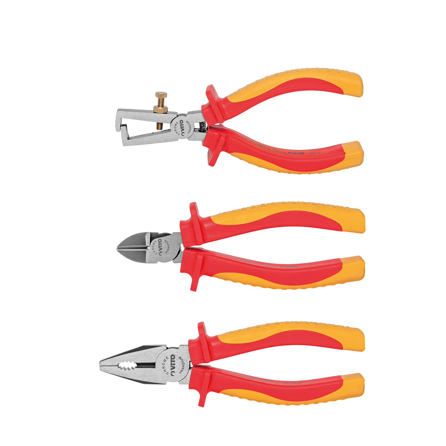 CONJUNTO DE 3 ALICATES VDE 1000V