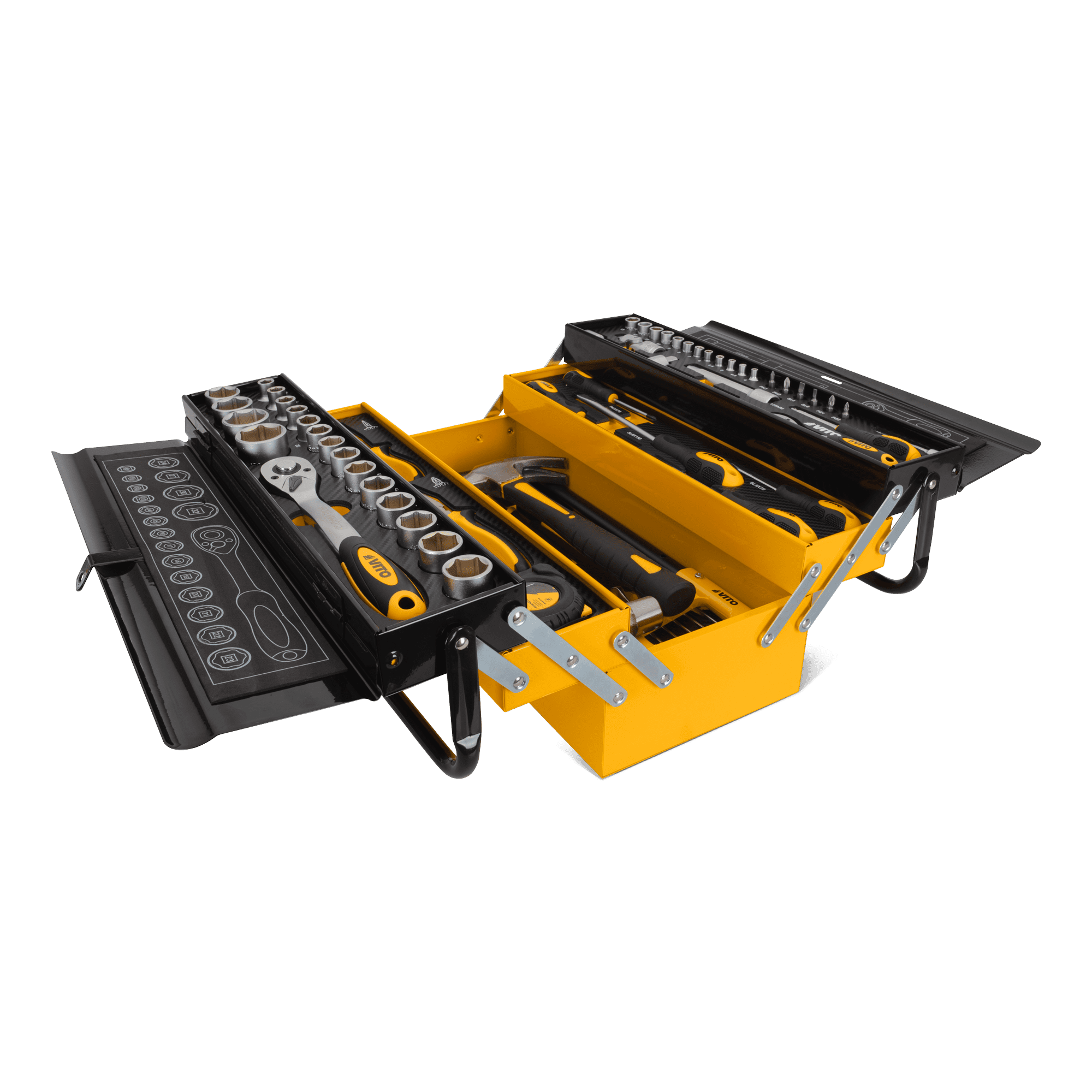 CAIXA METÁLICA COM FERRAMENTAS 90 PEÇAS