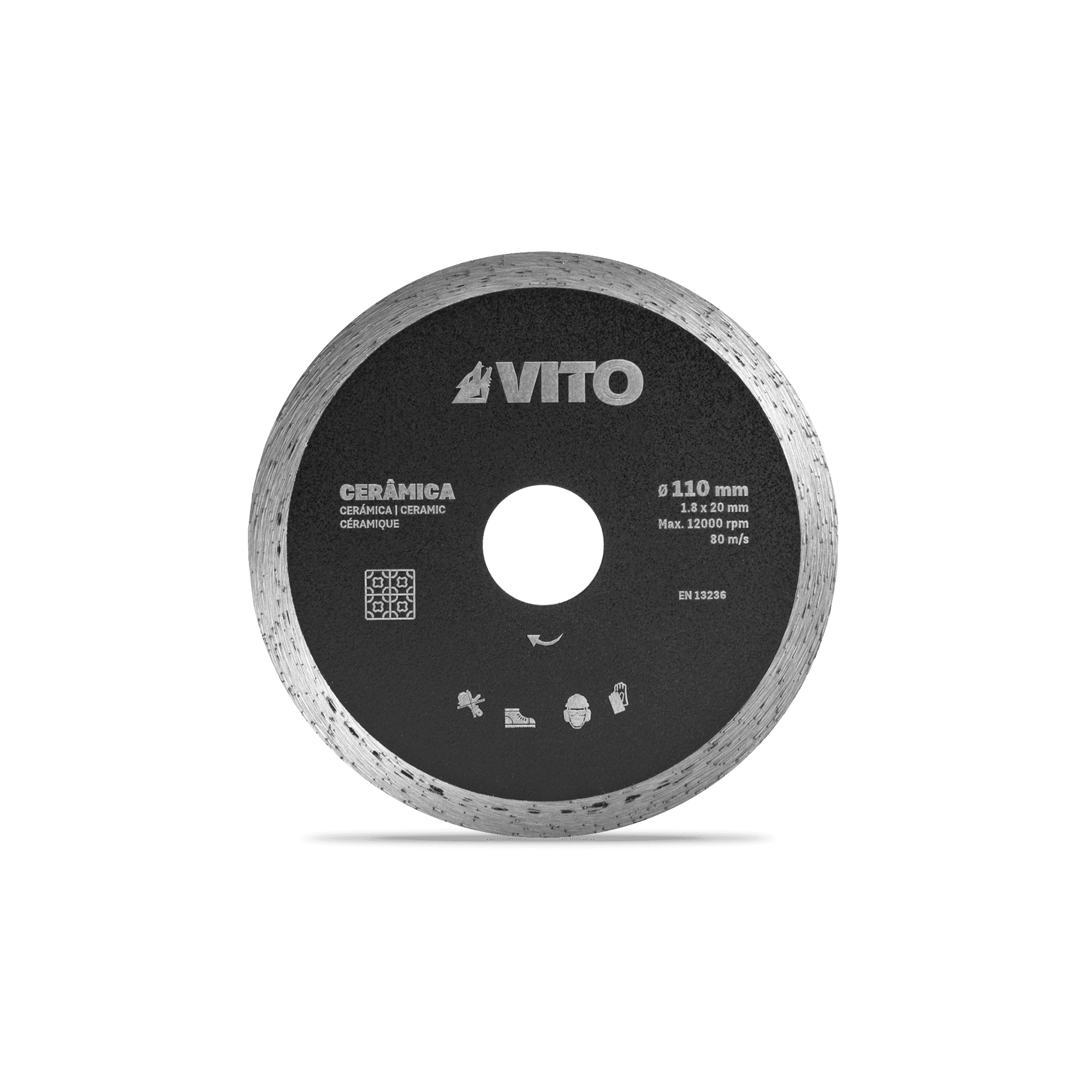 DISCO DIAMANTADO CORTE CERÂMICA HUMIDO 110MM