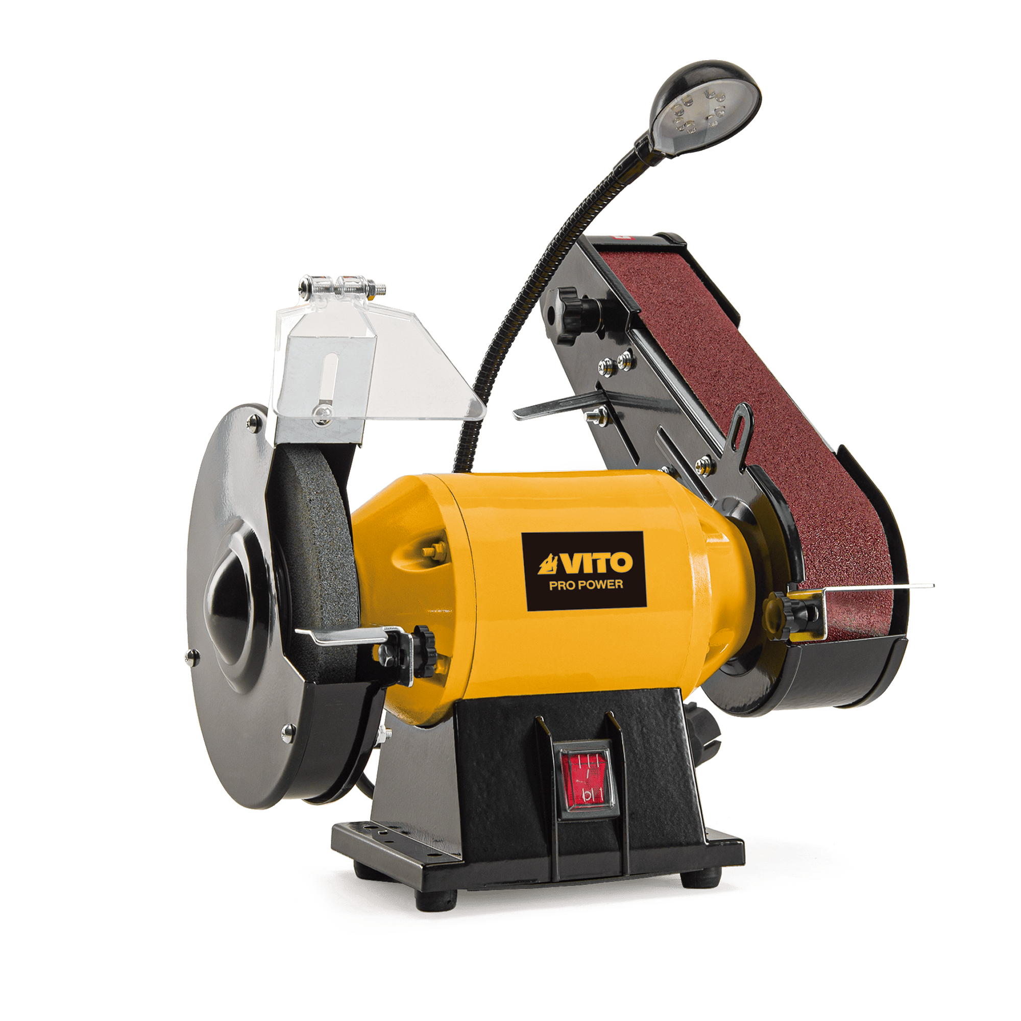 ESMERILADORA MISTA 250W COM MÓ 150MM E CINTA LIXA