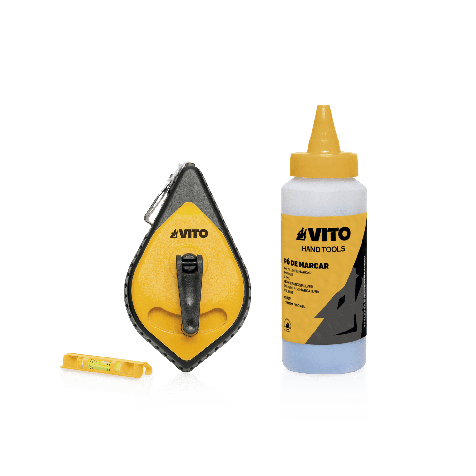 CONJUNTO FIO DE MARCAR, PÓ E NIVELADOR