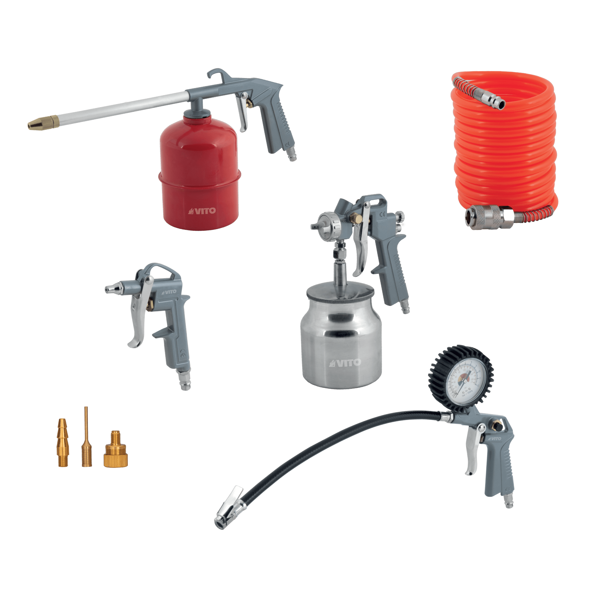 KIT 8 PEÇAS PROFISSIONAL PARA AR COMPRIMIDO