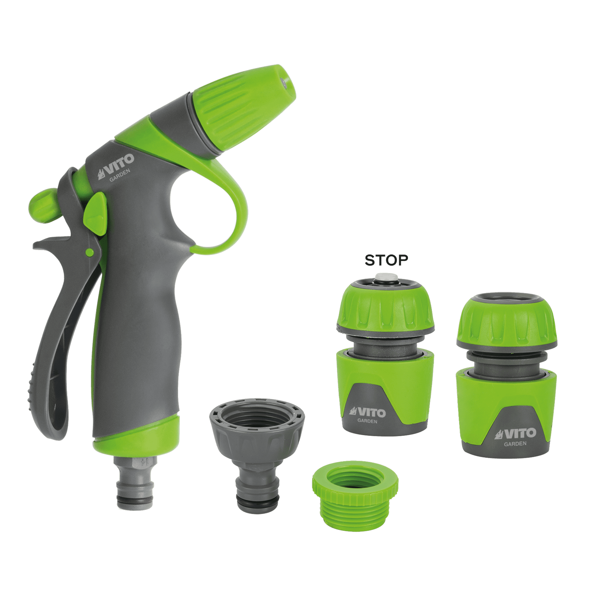 KIT PISTOLA DE REGA COM PUNHO DE BORRACHA