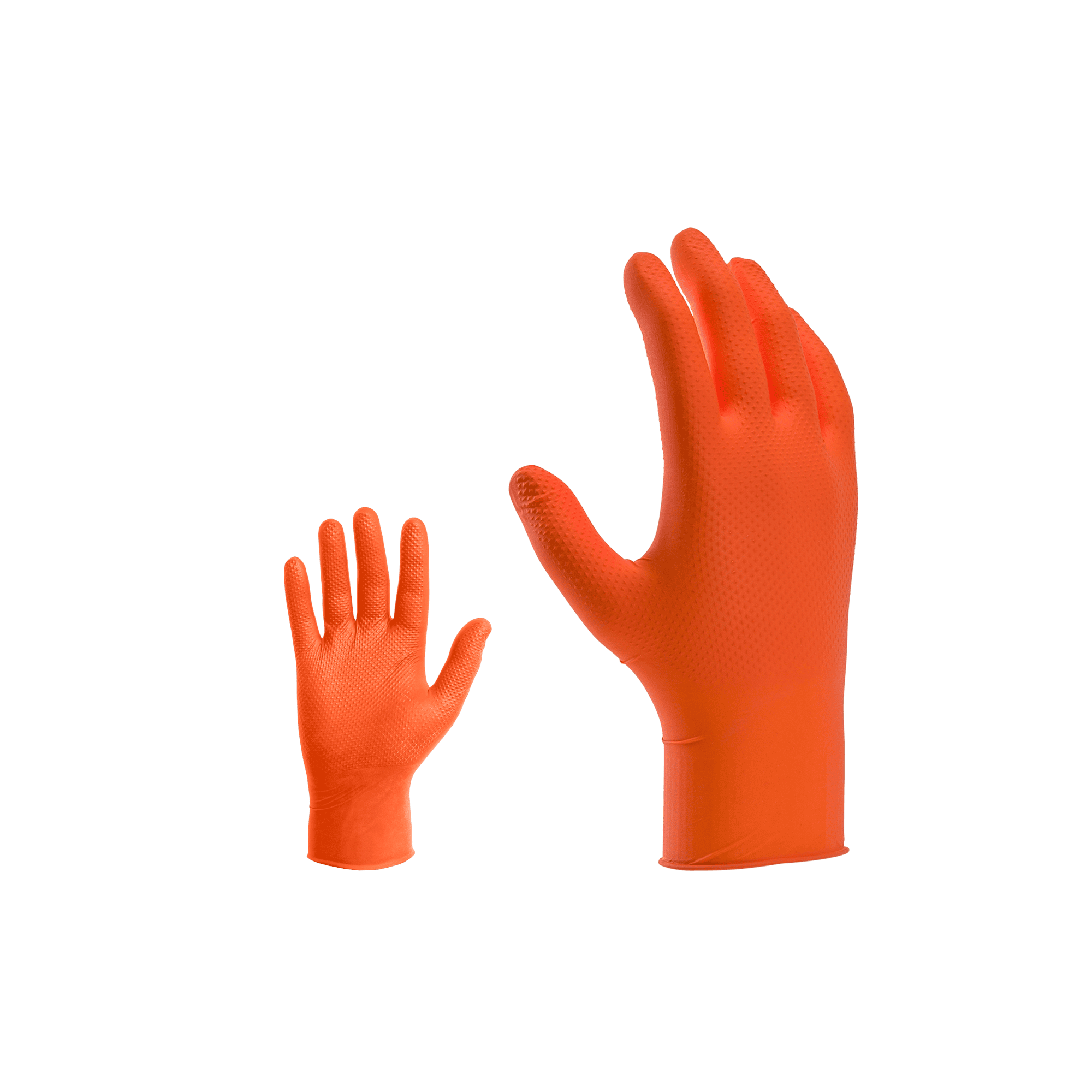 LUVA ULTRA RESISTENTE DE NITRILO LARANJA SEM PÓ - 50 UN