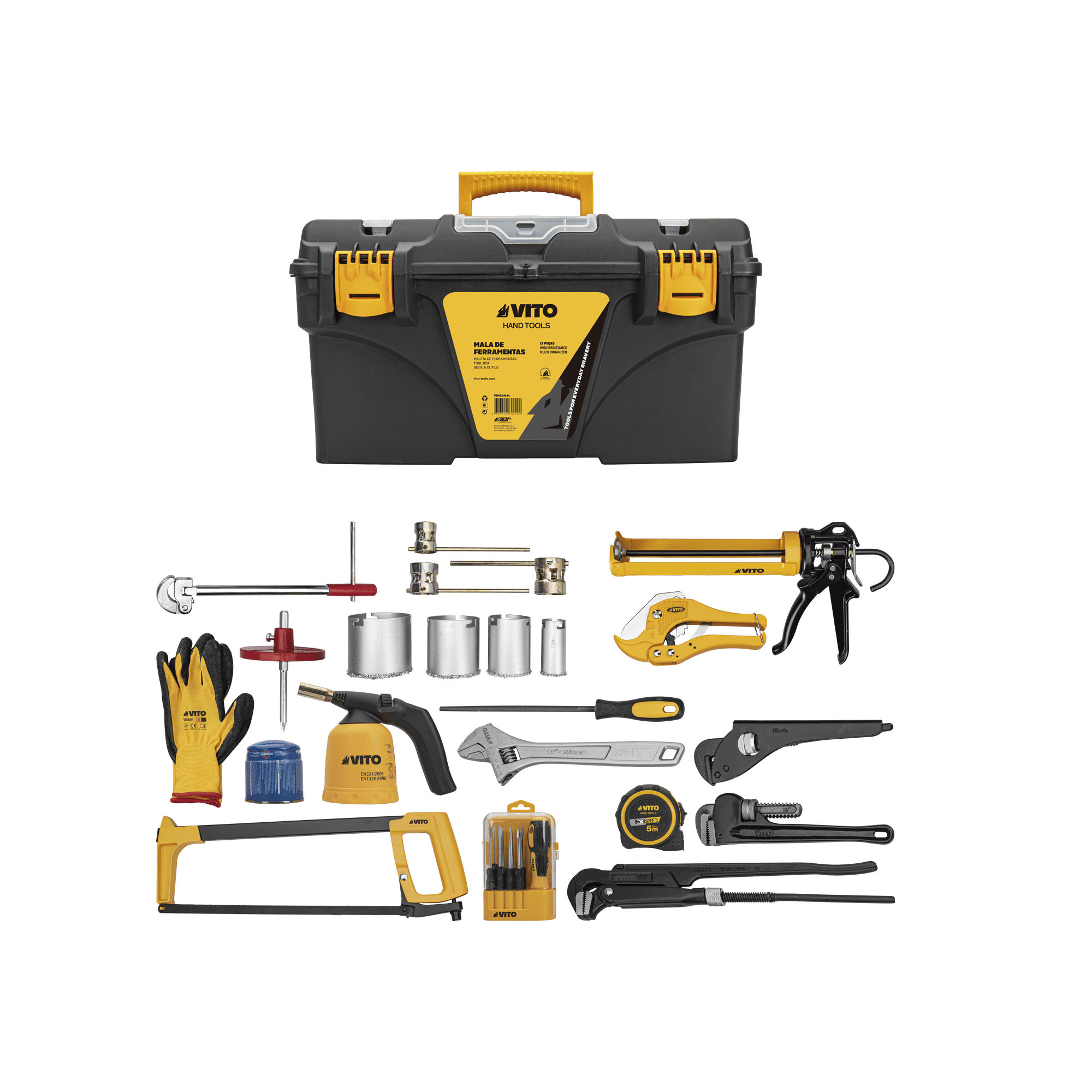 MALA DE FERRAMENTAS PARA CANALIZADOR - 17 PEÇAS