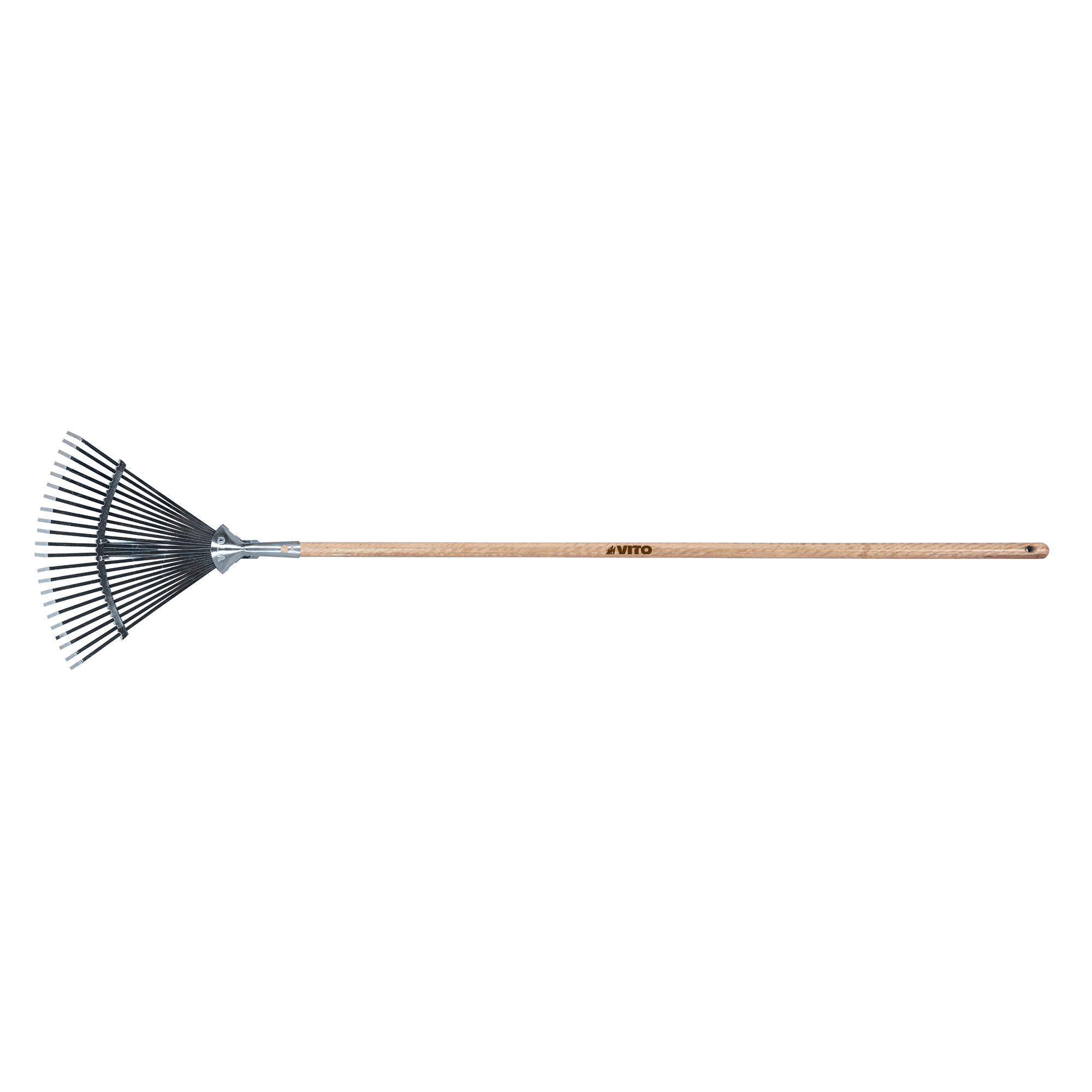 VASSOURA DE RELVA REGULÁVEL COM CABO DE MADEIRA